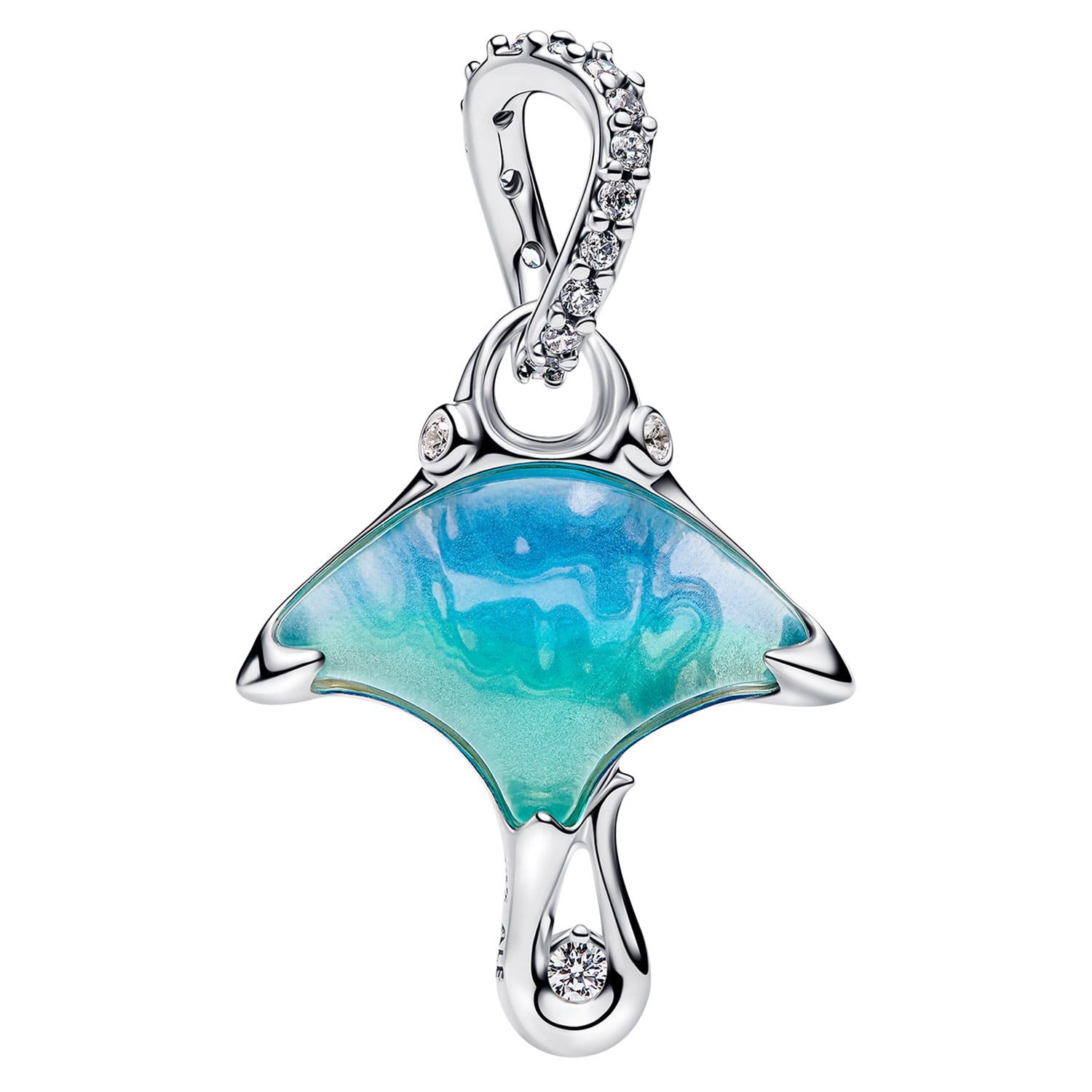 Pandora Charm-Einhänger Silber Charm-Manta-Rochen