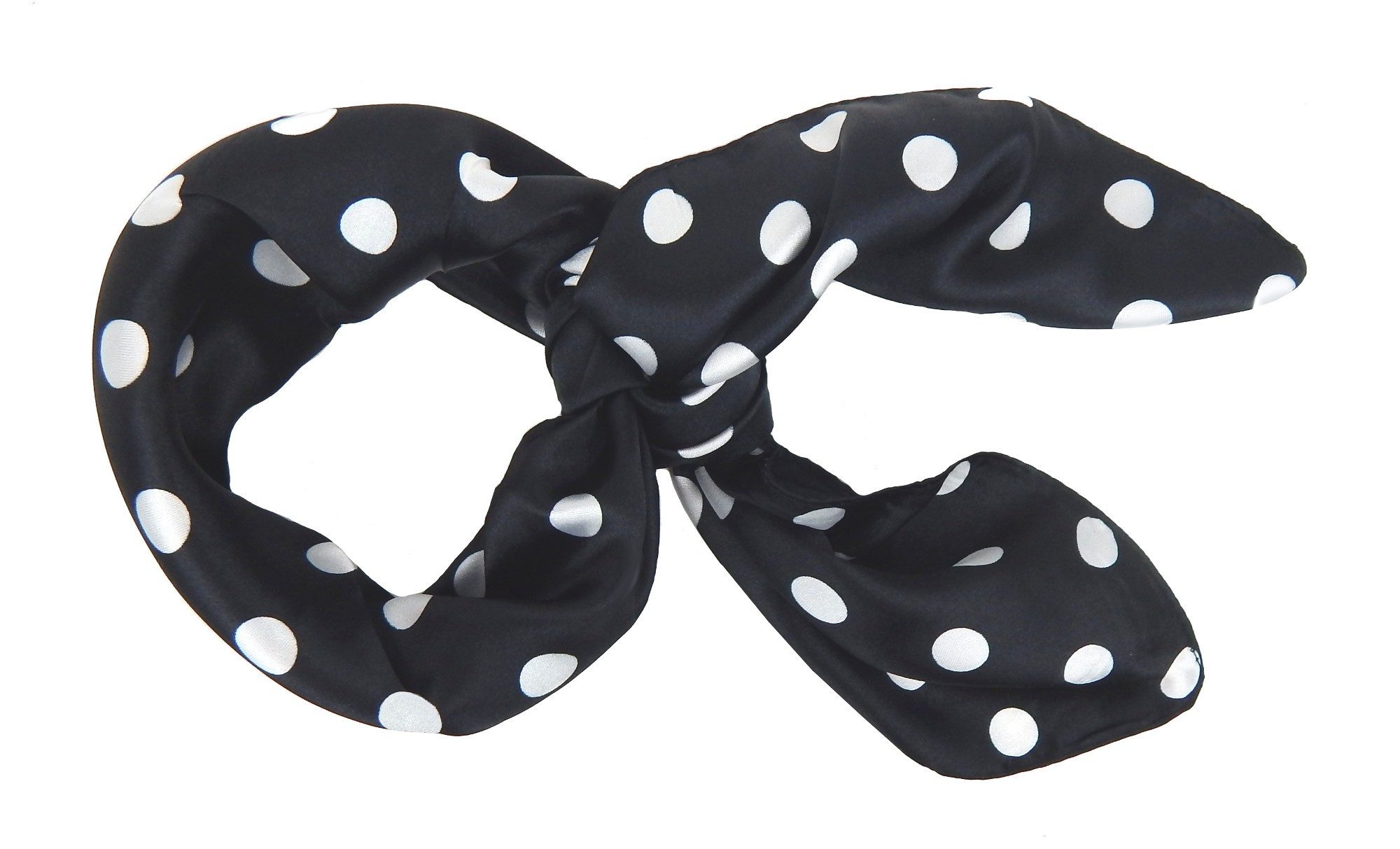 Ella Jonte Halstuch, kleines Tuch schwarz weiß Punkte Retro Rockabilly günstig online kaufen