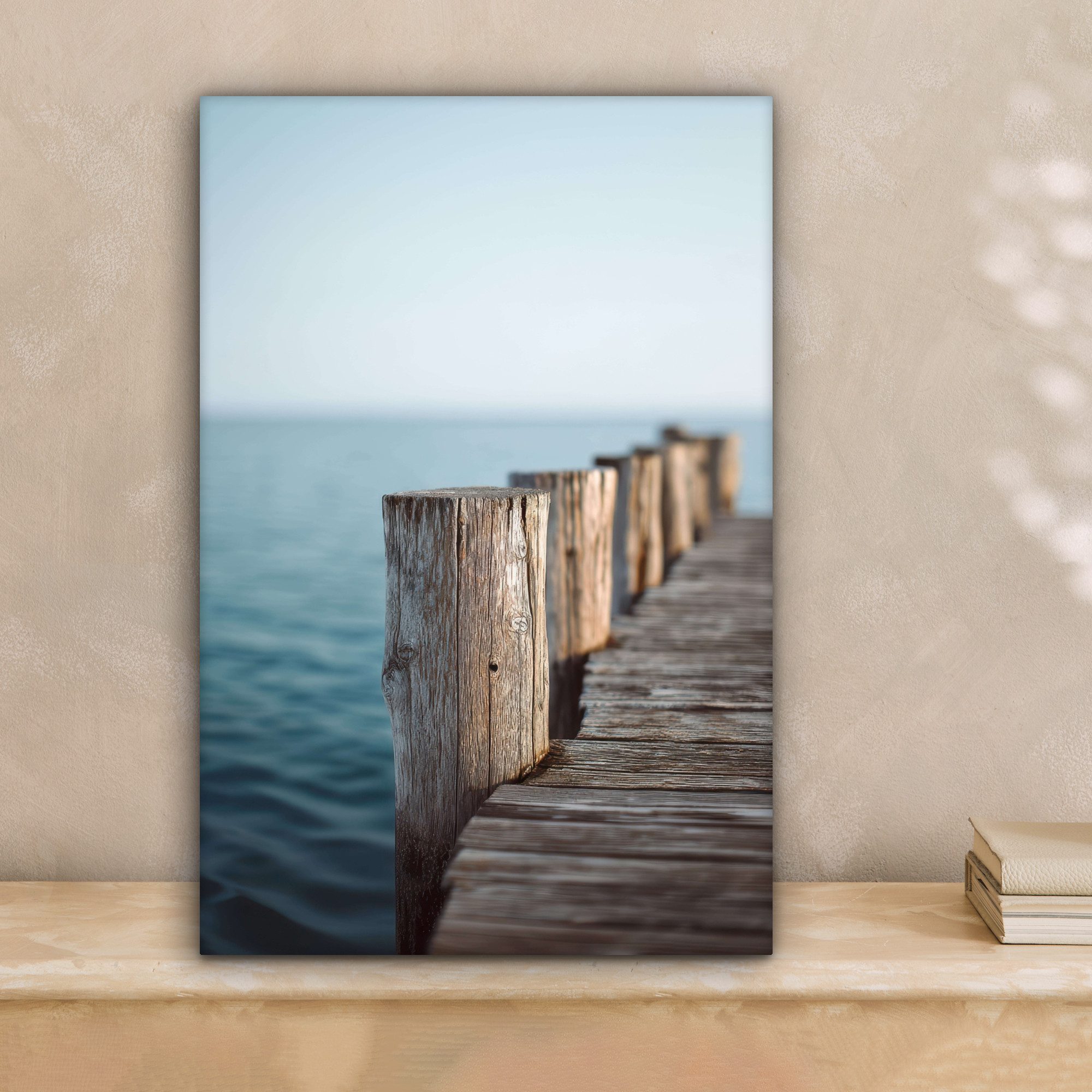 OneMillionCanvasses® Leinwandbild Hölzernes Gerüst - Strahlend günstig online kaufen