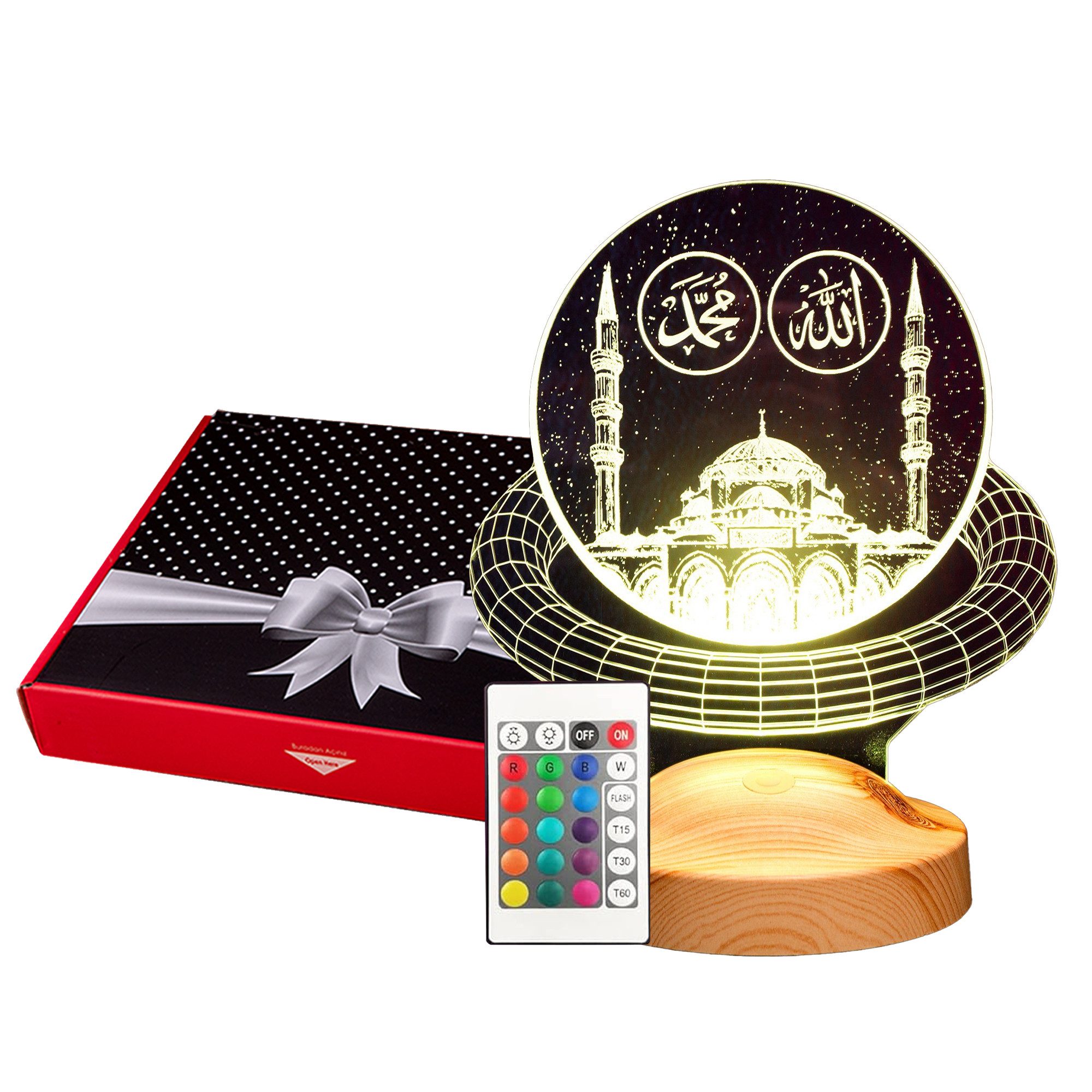 Geschenkelampe LED Nachttischlampe Moschee Nachtlicht muslimische Deko Gesc günstig online kaufen