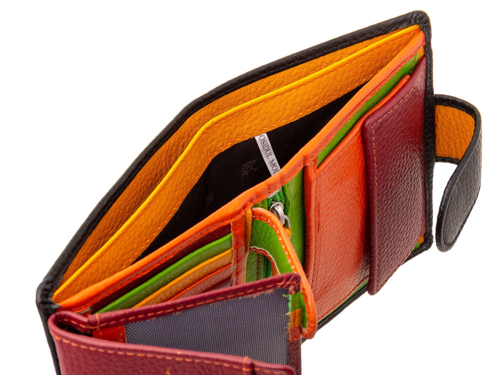 Prato Geldbörse B42-P Leder Damen Geldbörse Hochformat (Stück, 1-tlg., 1), grosszügige Fächer