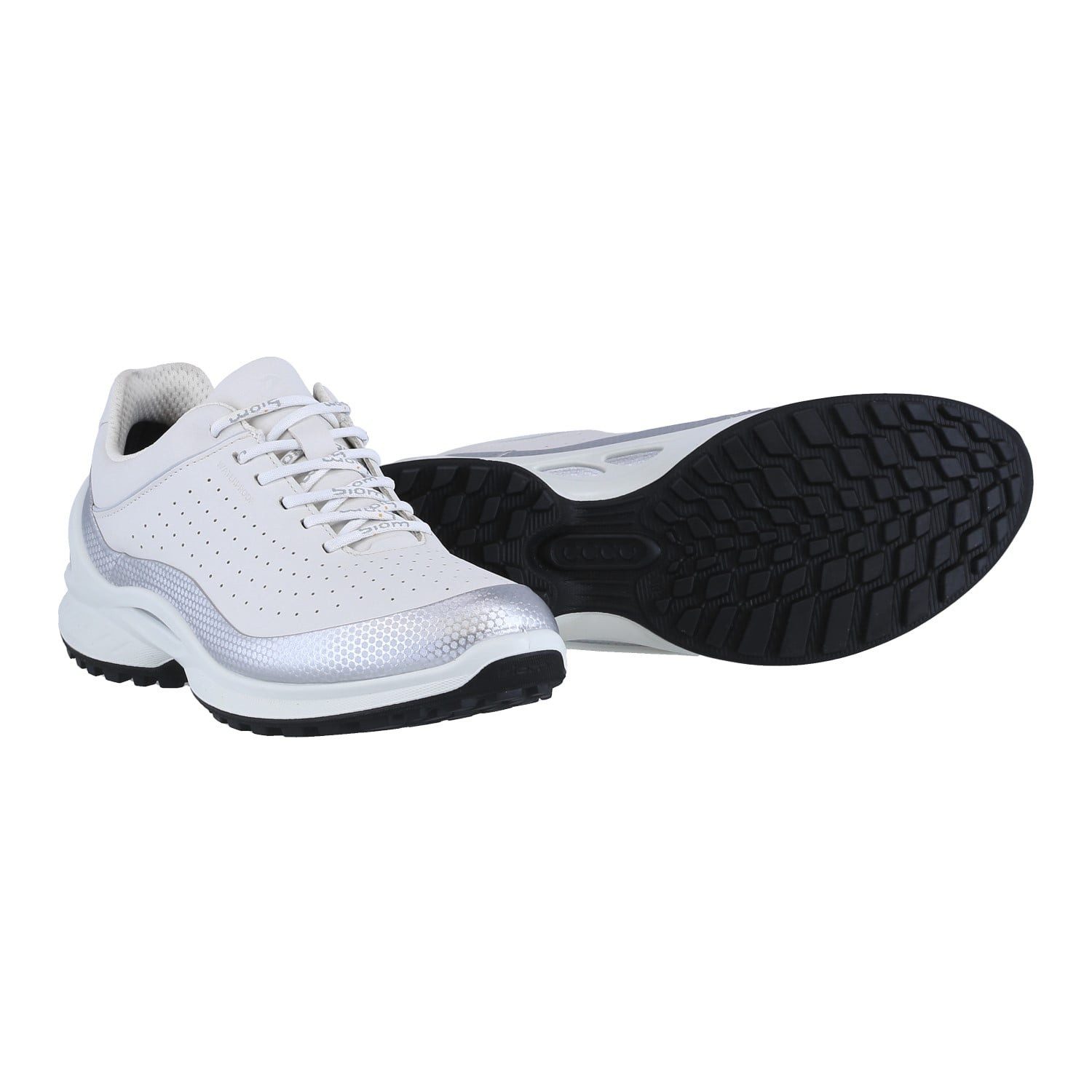 Ecco Biom Energi WP (Premium-Leder, wasserdicht) weiss/silber Damen Sneaker