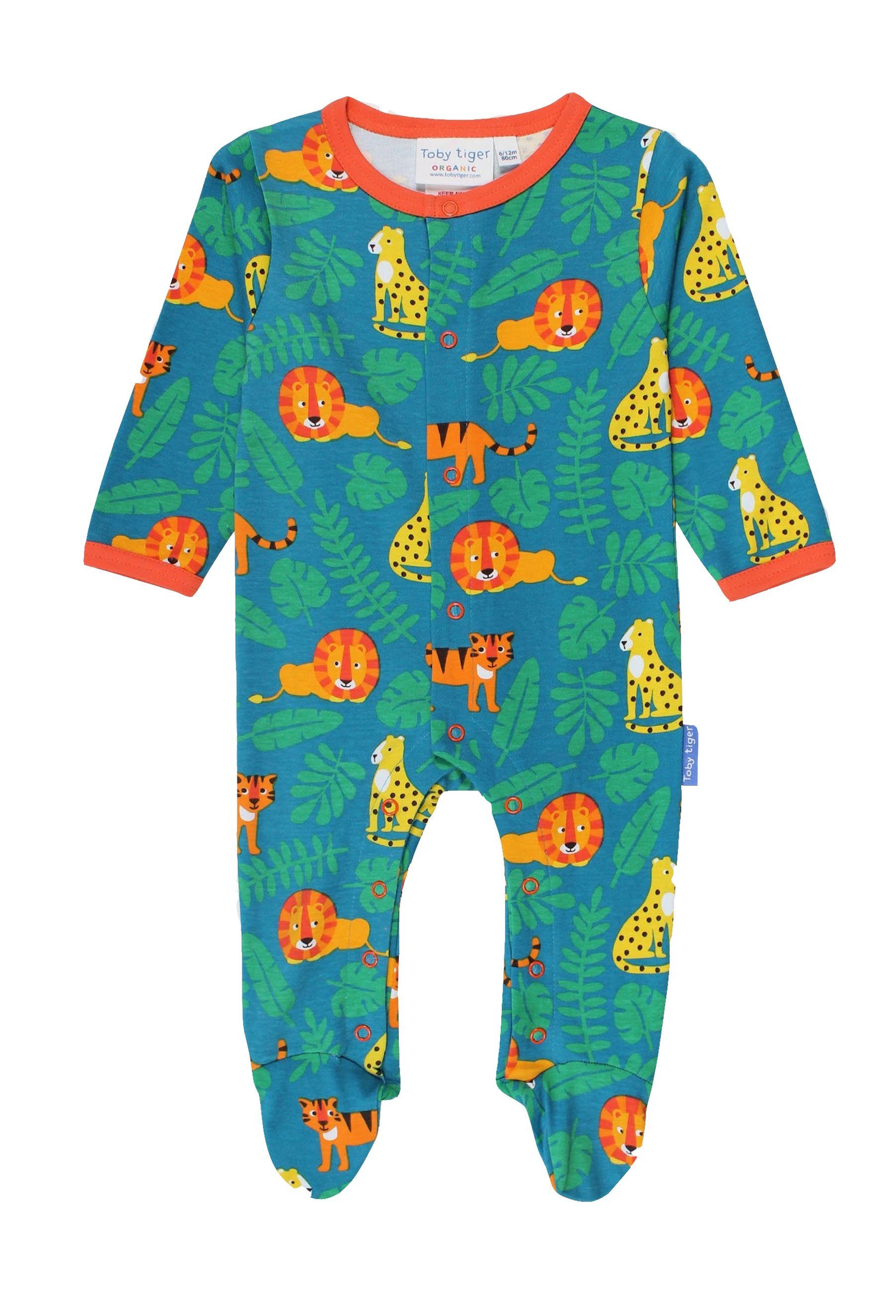 Toby Tiger Schlafanzug Baby Schlafanzug mit Löwen Print