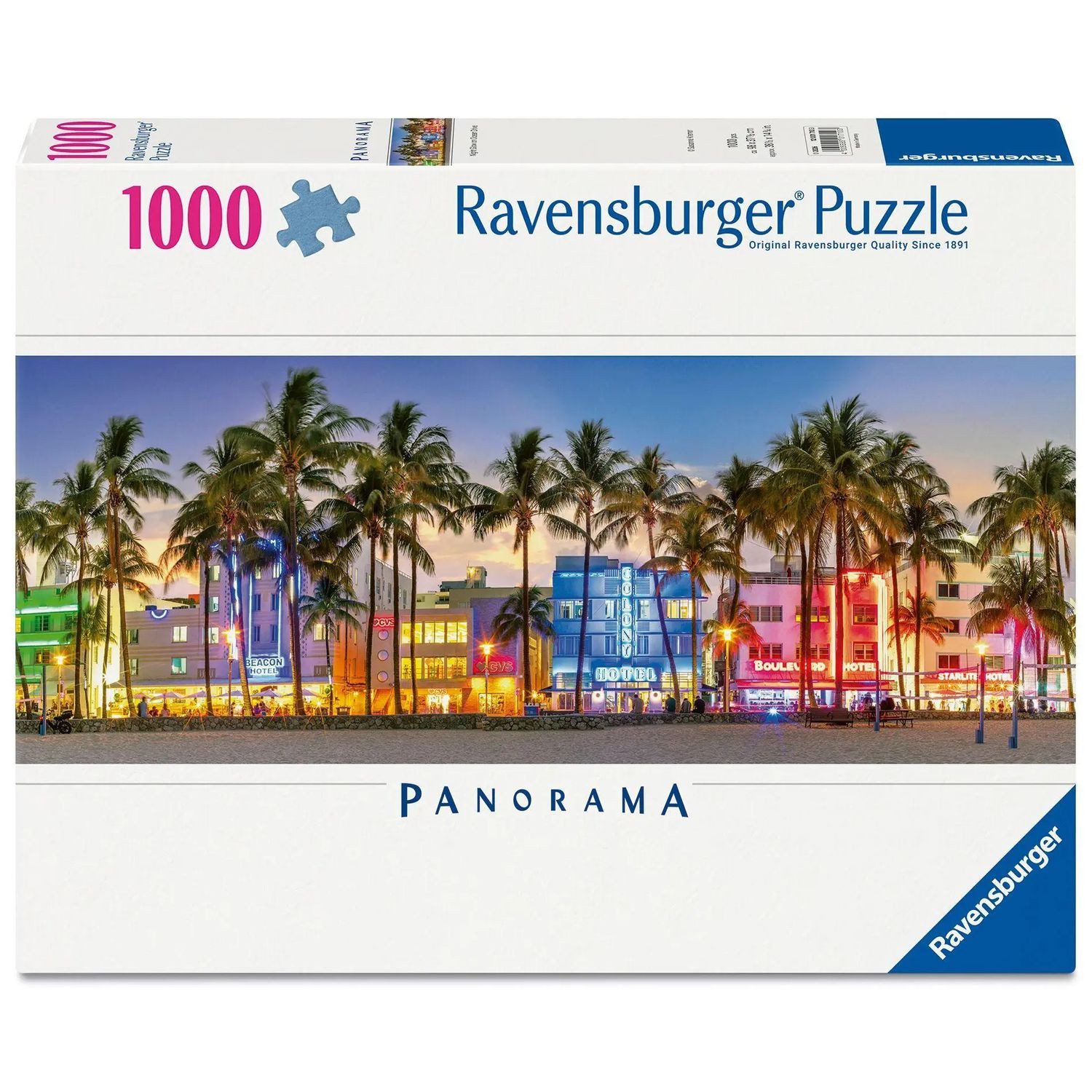 Ravensburger Puzzle Erwachsenenpuzzle 1000 Teile - Nachtlichter am Ocean Drive, 1000 Puzzleteile