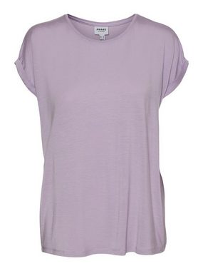 Vero Moda T-Shirt Einfarbiges Rundhals Basic T-Shirt VMAVA (1-tlg) 4078 in Weinrot