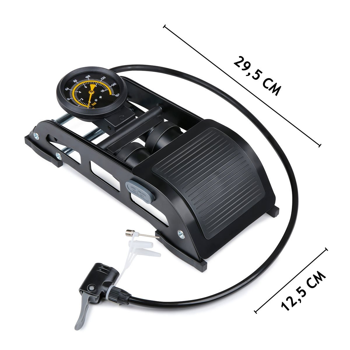 Dunlop Fahrradpumpe Dunlop Doppel-Fußpumpe