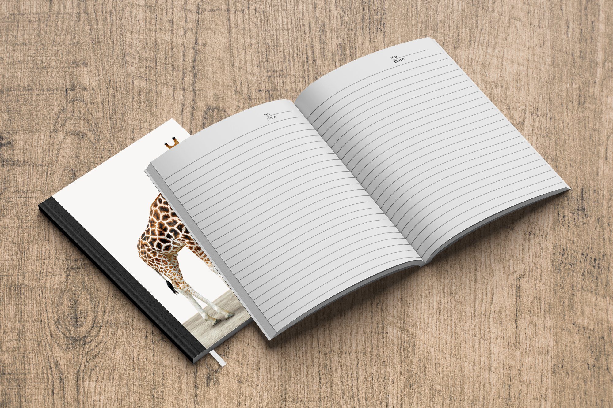 Tiere Notizbuch Notizheft, Merkzettel, - Junge MuchoWow 98 - Journal, - Giraffe Seiten, A5, - Tagebuch, Hintergrund - Mädchen, Kinder Haushaltsbuch Weißer