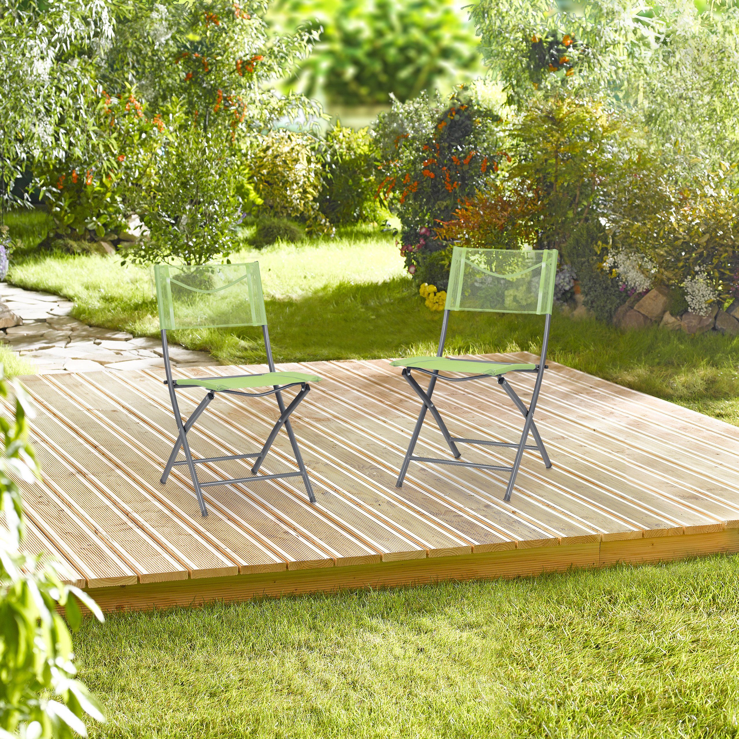 relaxdays Klappstuhl Klappbarer Gartenstuhl 2er Set günstig online kaufen