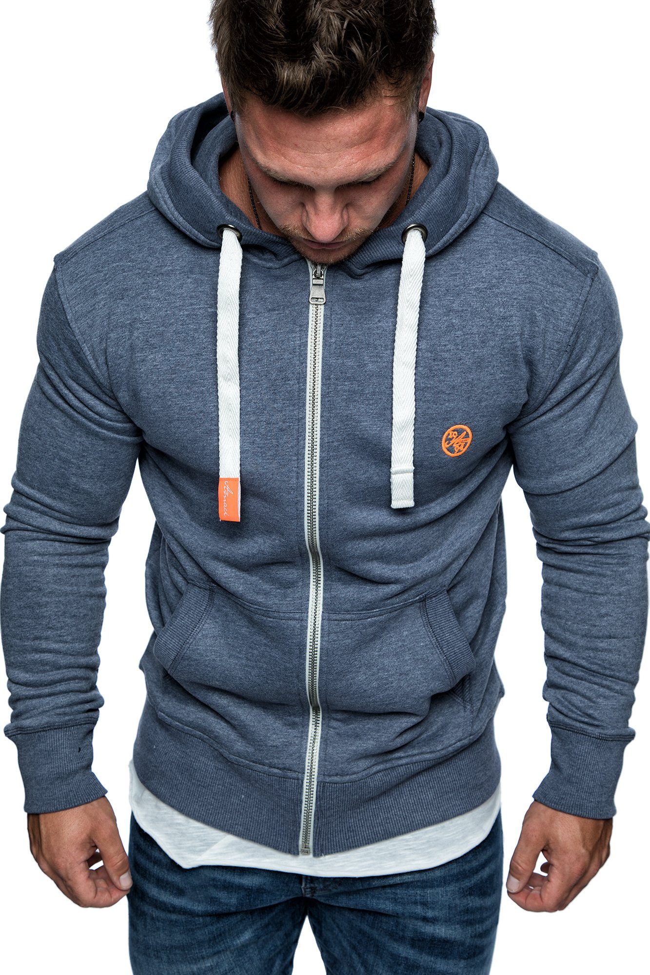 Amaci&Sons Kapuzenpullover TALLAHASSEE Herren Zipper Hoodie Herren Basic Kontrast Sweatjacke Pullover Hoodie Sweatshirt
