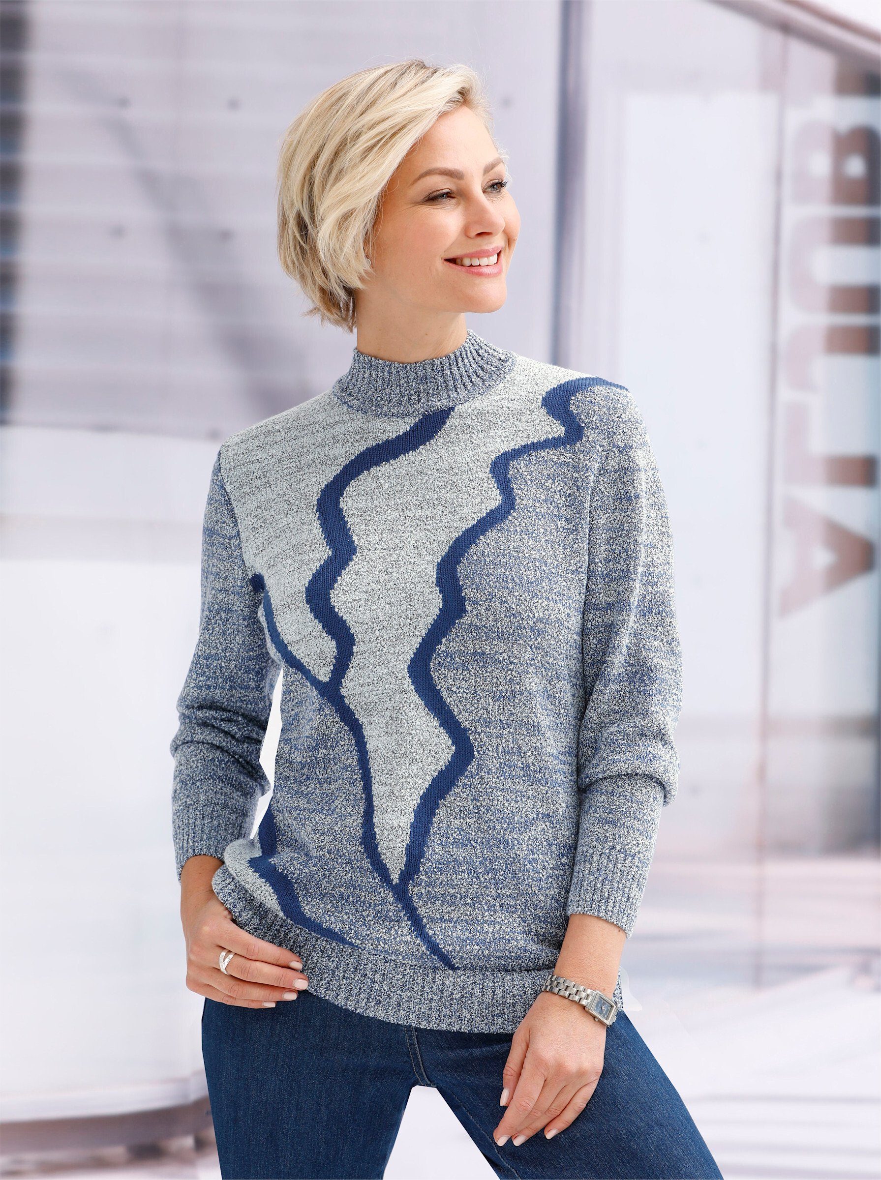 Witt Strickpullover Stehkragenpullover günstig online kaufen