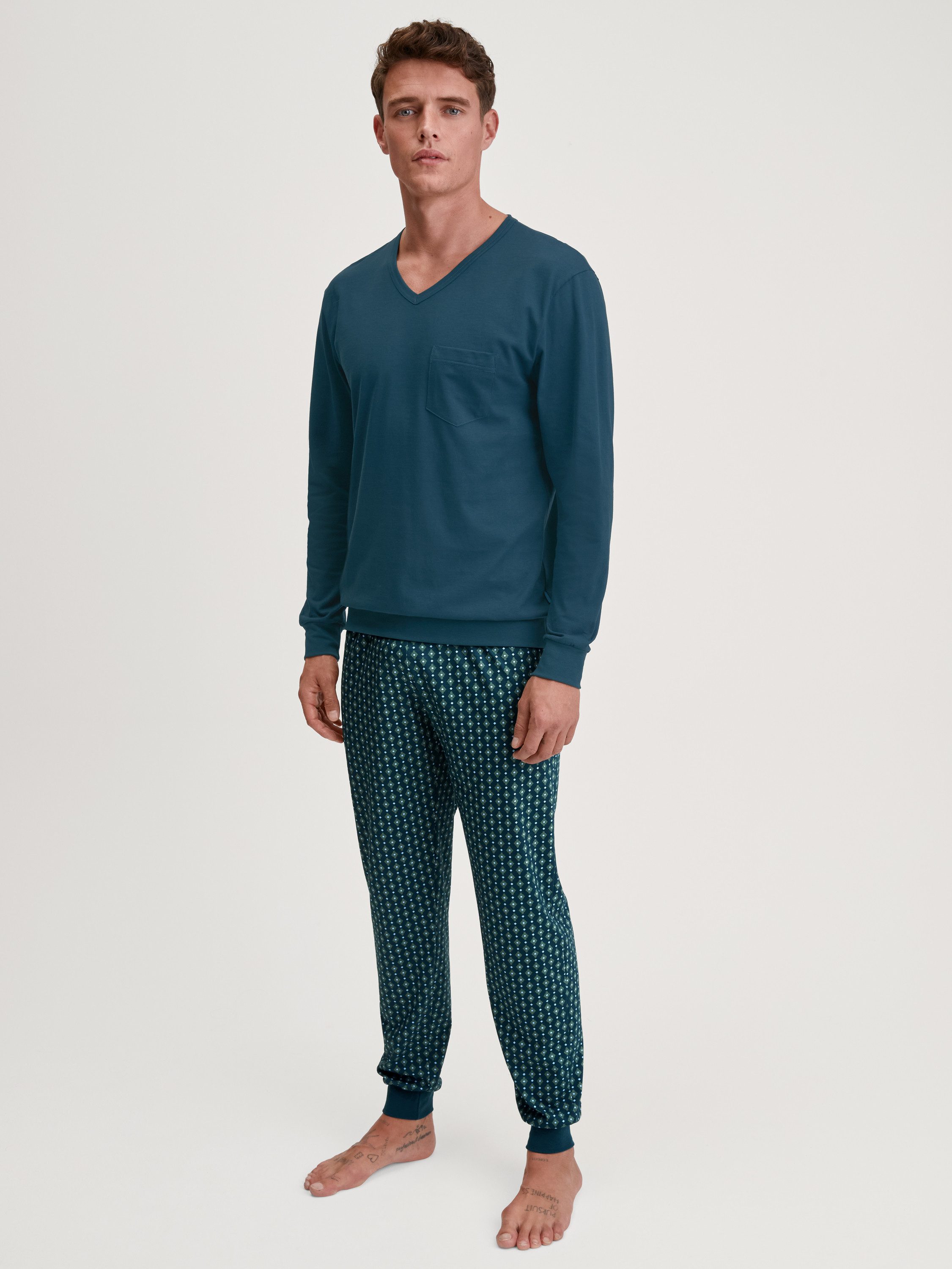 CALIDA Pyjama Relax Imprint Herren (2 günstig online kaufen