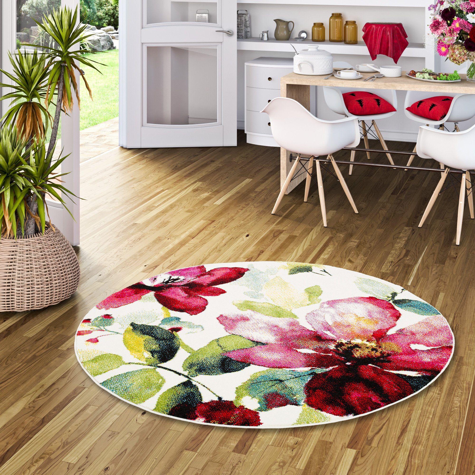 Pergamon Designteppich Designer Teppich Brilliant Blumen günstig online kaufen
