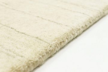 Wollteppich Loribaft Teppich handgewebt naturweiß, morgenland, rechteckig, Höhe: 8 mm, Kurzflor