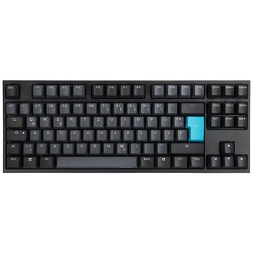 Ducky ONE 2 TKL Skyline Gaming-Tastatur (MX-Blue, PBT Tastenkappen, deutsches Layout QWERTZ, USB, Schwarz / Grau)
