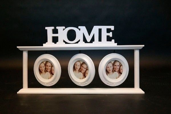 weiß, "Home" mit Möbel Bilderrahmen Fenna, Fotorahmen Accessoires Myflair & Schriftzug