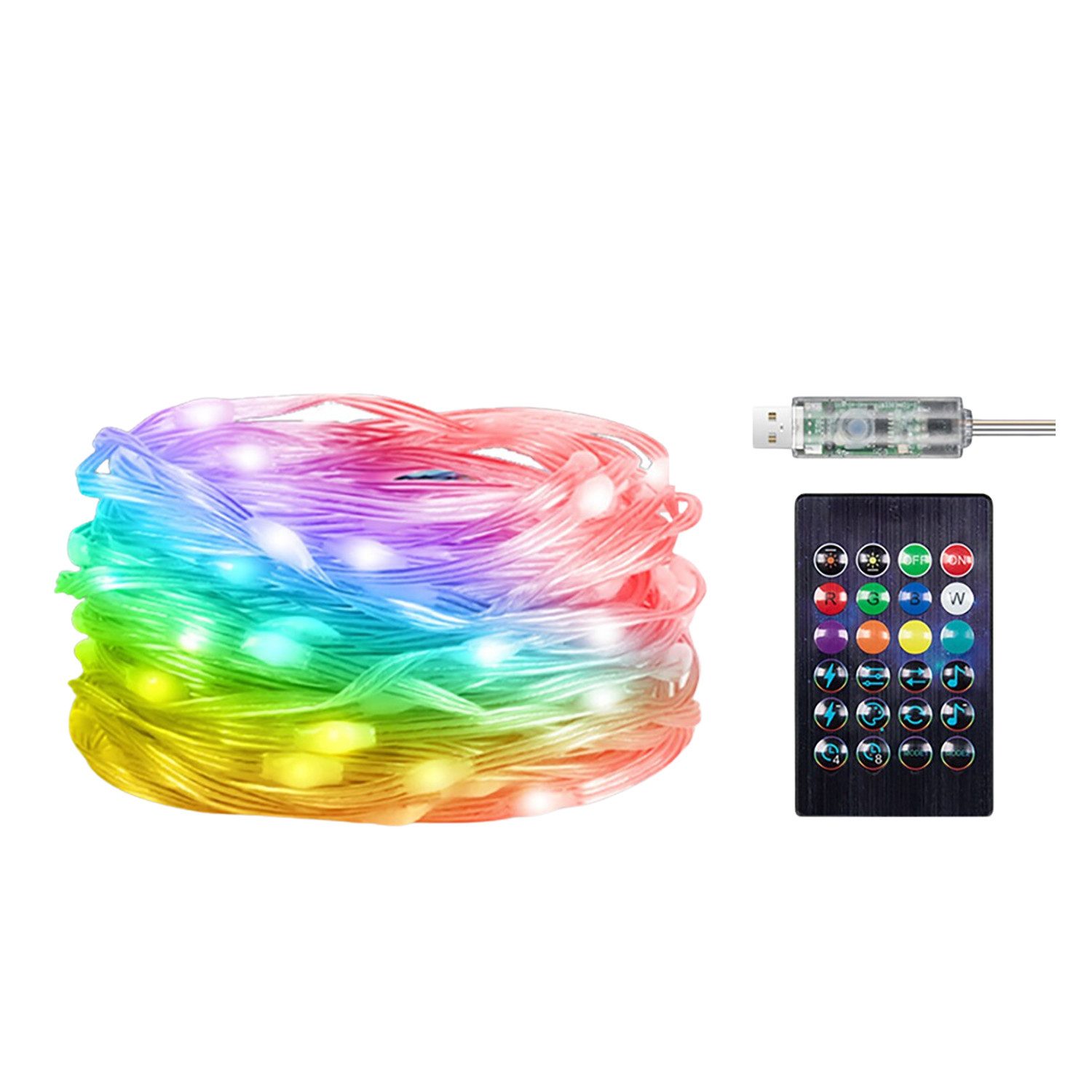 Rabalux LED-Lichterkette, LED-RGB-Lichterkette für den Außenbereich W-Fi