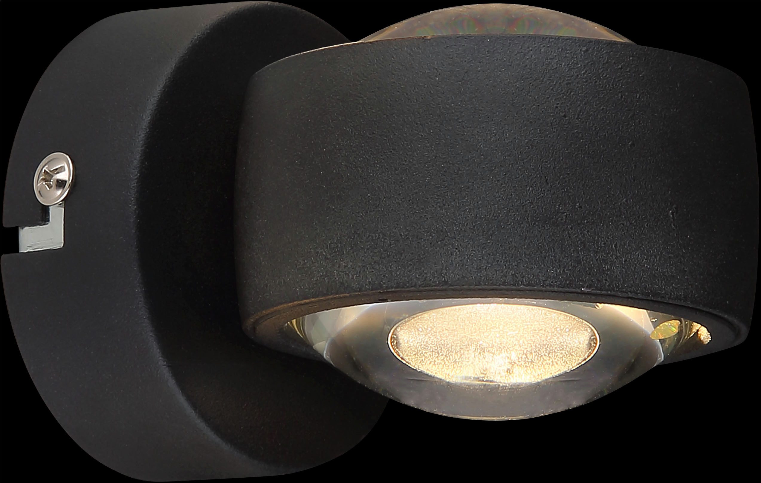 GLOBO LIGHTING LED Wandleuchte RANDI, LED fest integriert, Warmweiß, Wandlampe/Lichtschein: auf- und abwärts/schwarz/Glas