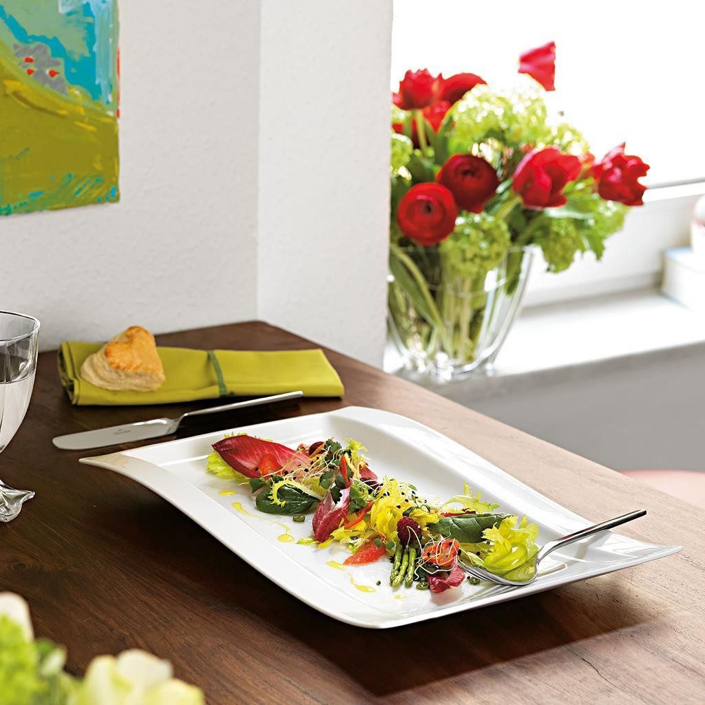 Villeroy & Boch Speiseteller NewWave Gourmetteller 37 x 25 cm 4er Set, (4 St)