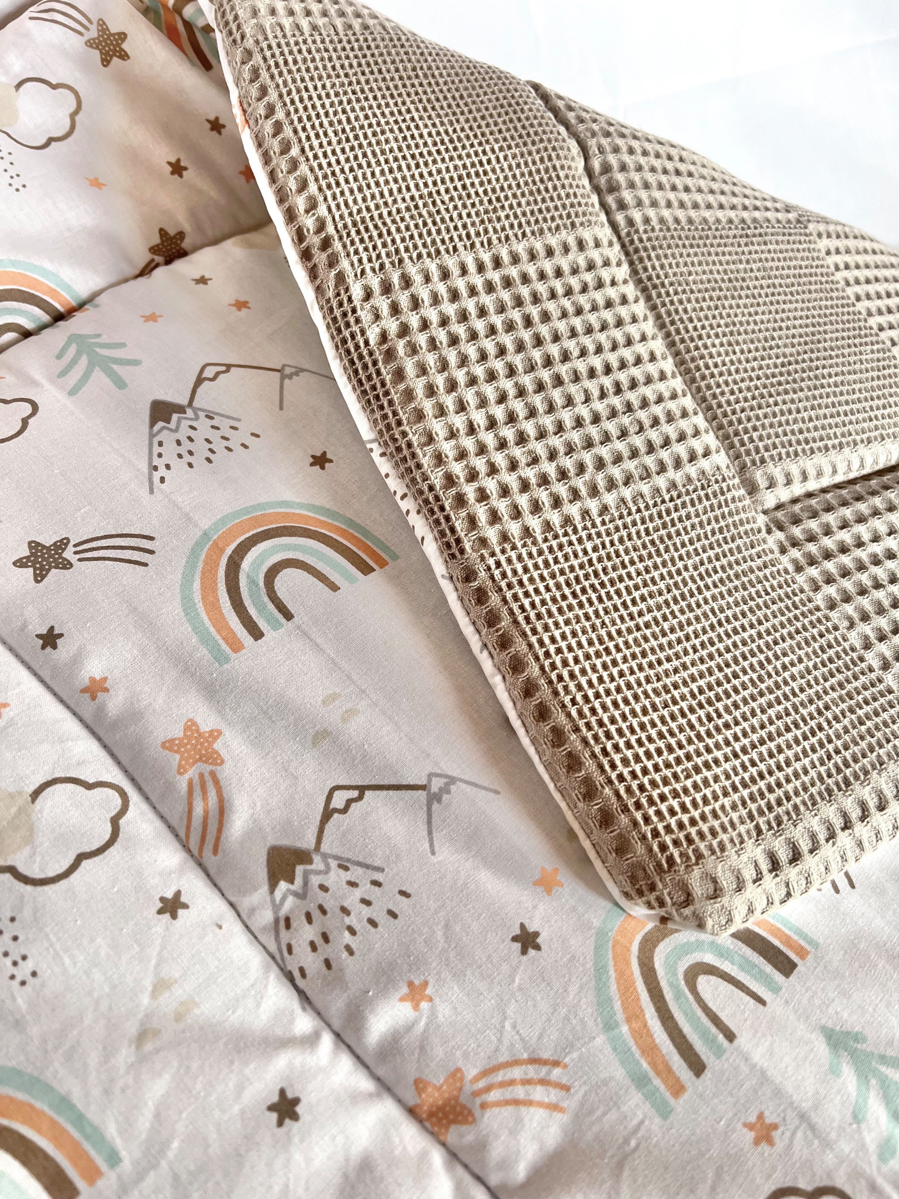 Babydecke Gefütterte Babydecke 80x100cm Waffelpique Tagesdecke günstig online kaufen
