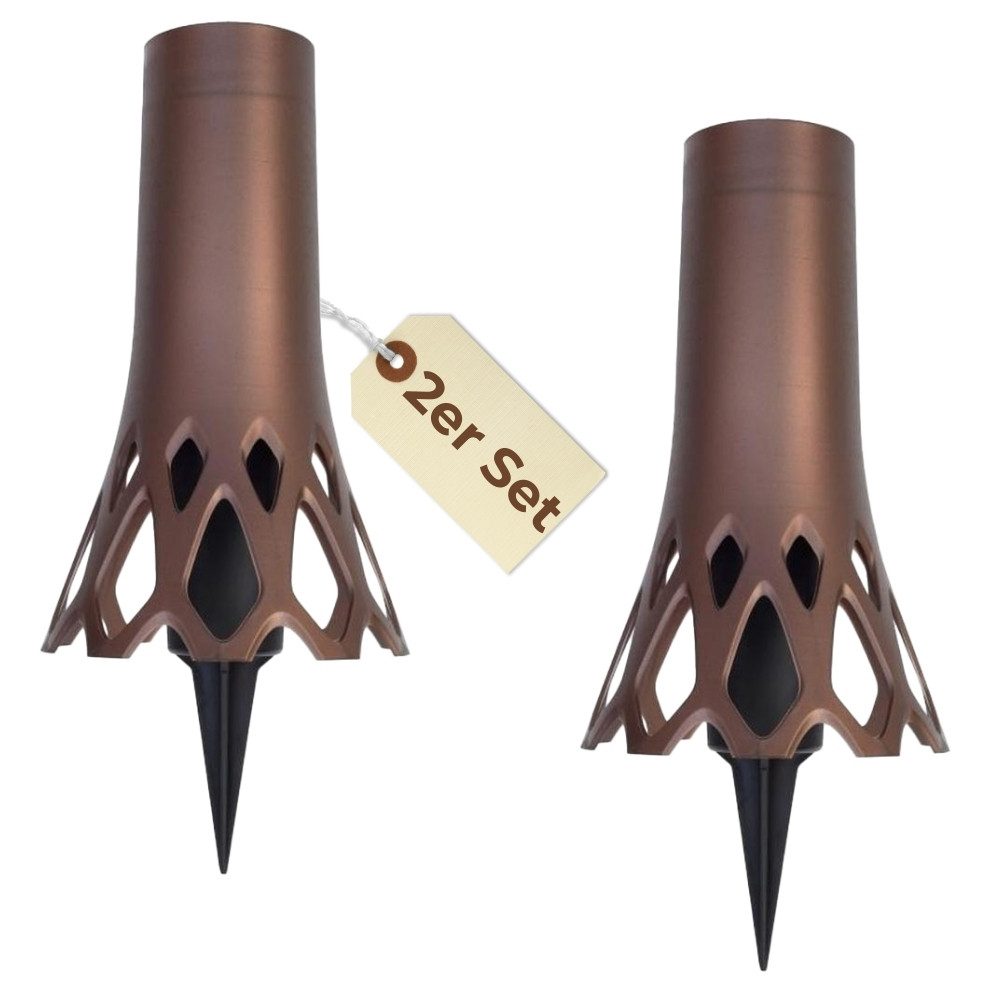 GarPet Blumentopf 2x Grabvase mit Erdspieß Friedhofvase Friedhof Grab Vase günstig online kaufen