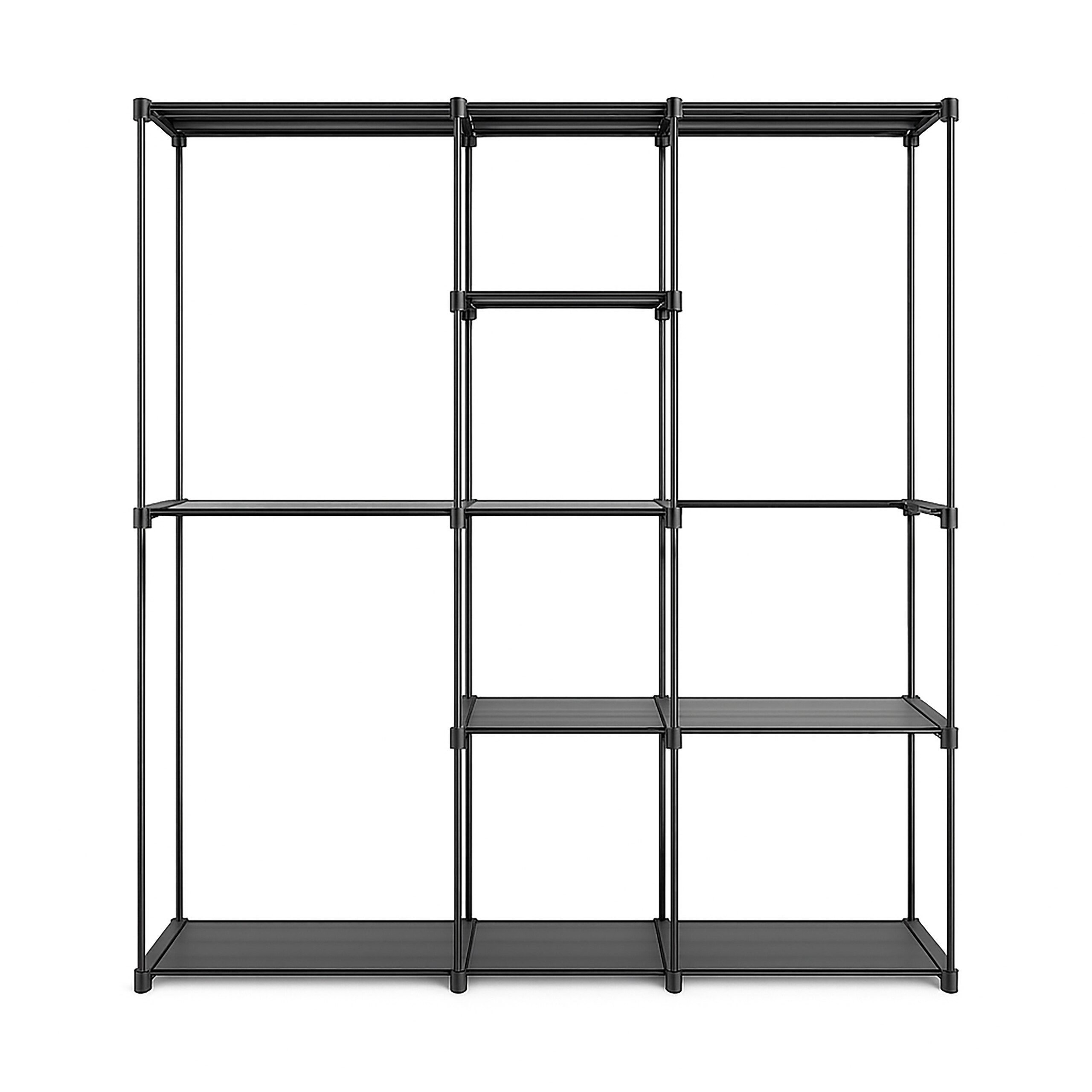 relaxdays Standregal Kleiderregal Metall, Schwarz günstig online kaufen