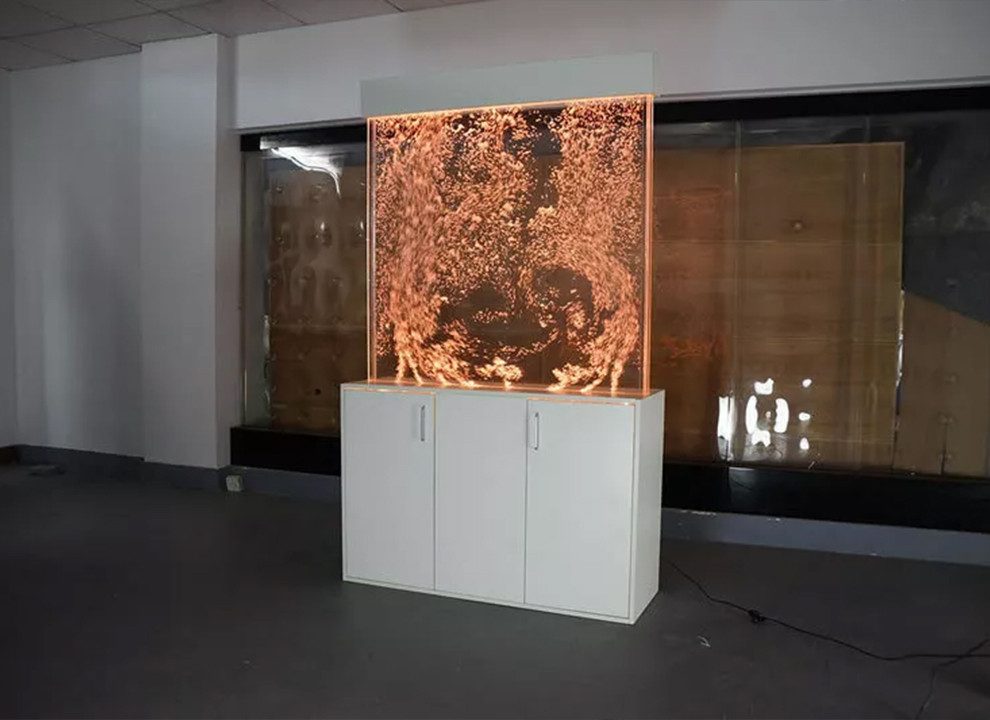 Xlmoebel Zimmerbrunnen Moderne Trennwand mit Wasserwand und LED-Beleuchtung, (1 tlg., Water Wall), Hergestellt in Europa