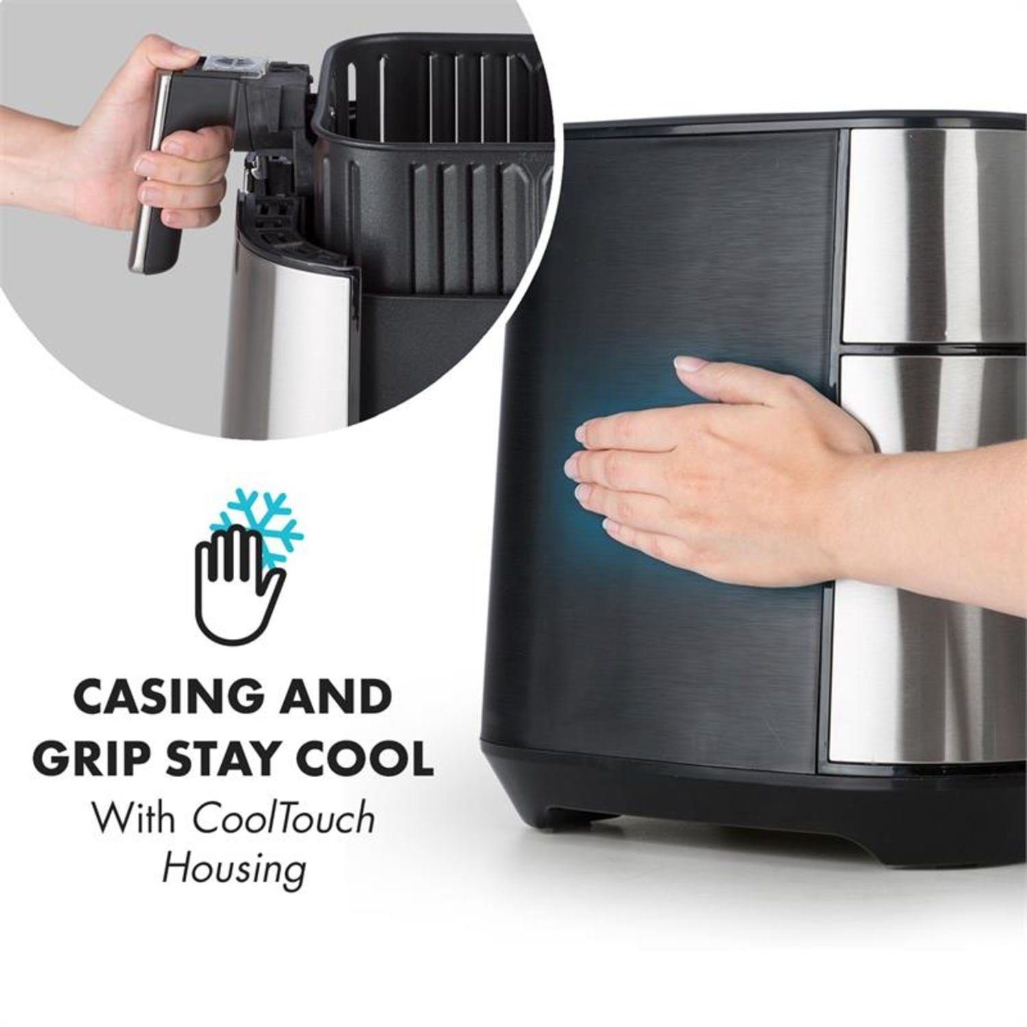 Klarstein Heißluftfritteuse, 1700 W, Air Fryer Fritteuse ohne Öl Heizluftfritteuse Heißluftfritteusen