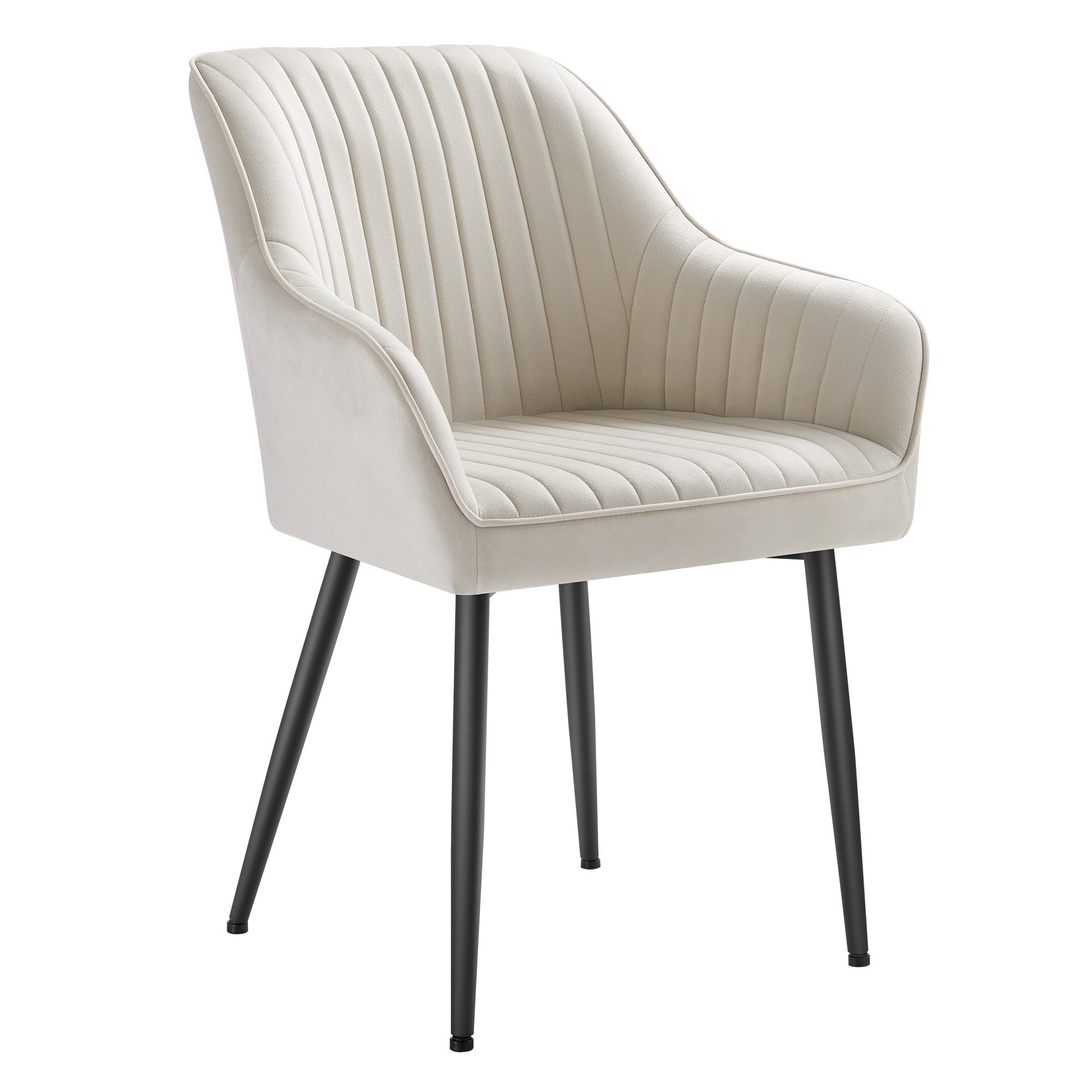 SONGMICS Esszimmerstuhl (1 St), Polsterstuhl mit Metallbeine, Samt, für Sch günstig online kaufen