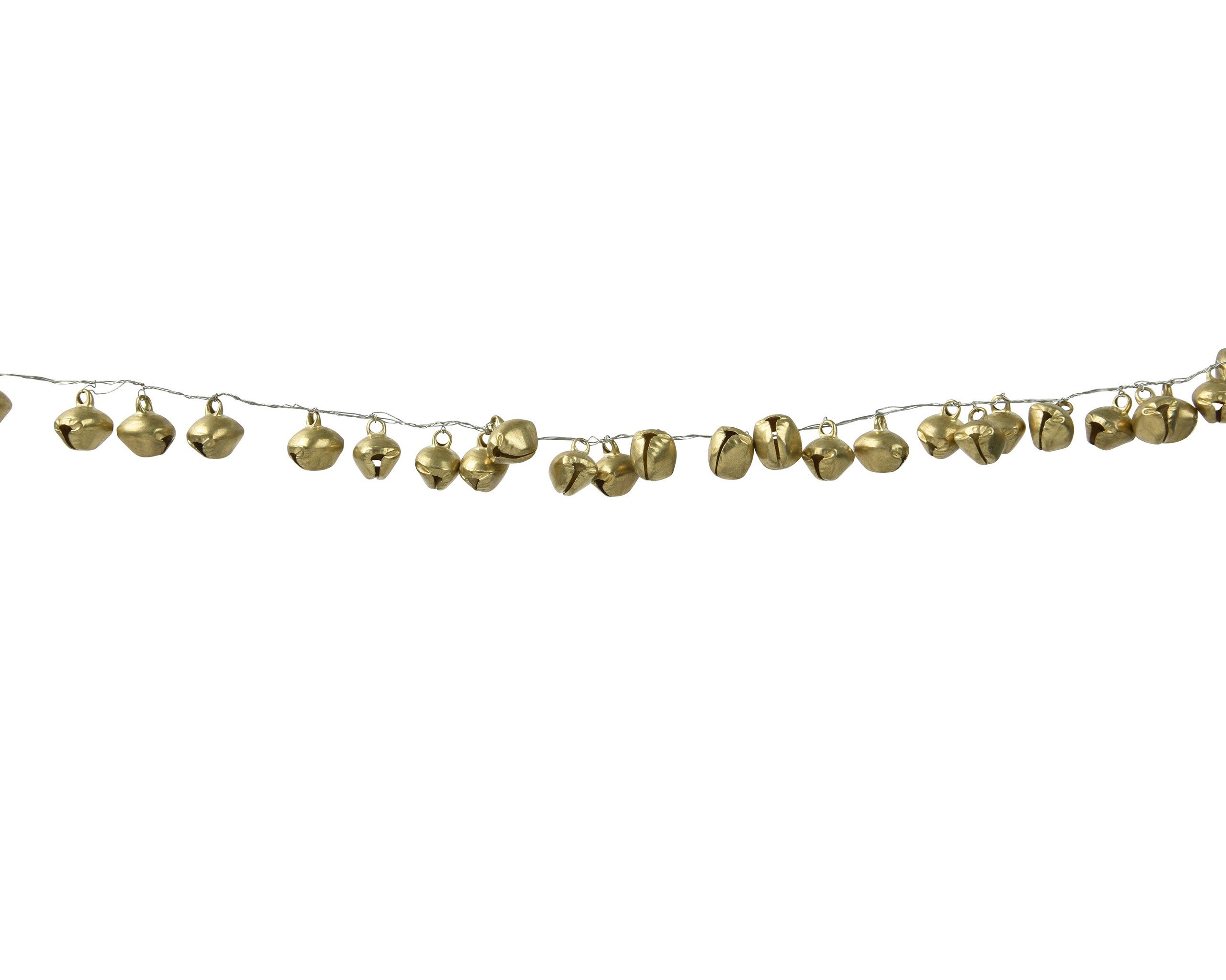 Kaemingk Girlanden, Girlande mit Glöckchen 1,20m Metall Gold