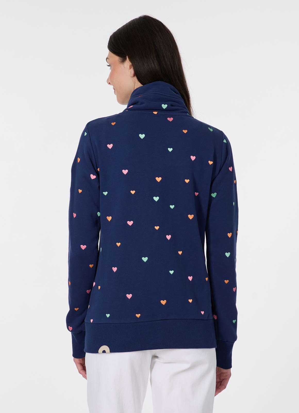 Ragwear Sweatjacke RONETTE HEARTS Baumwollmischung, innen unbrushed, leicht günstig online kaufen