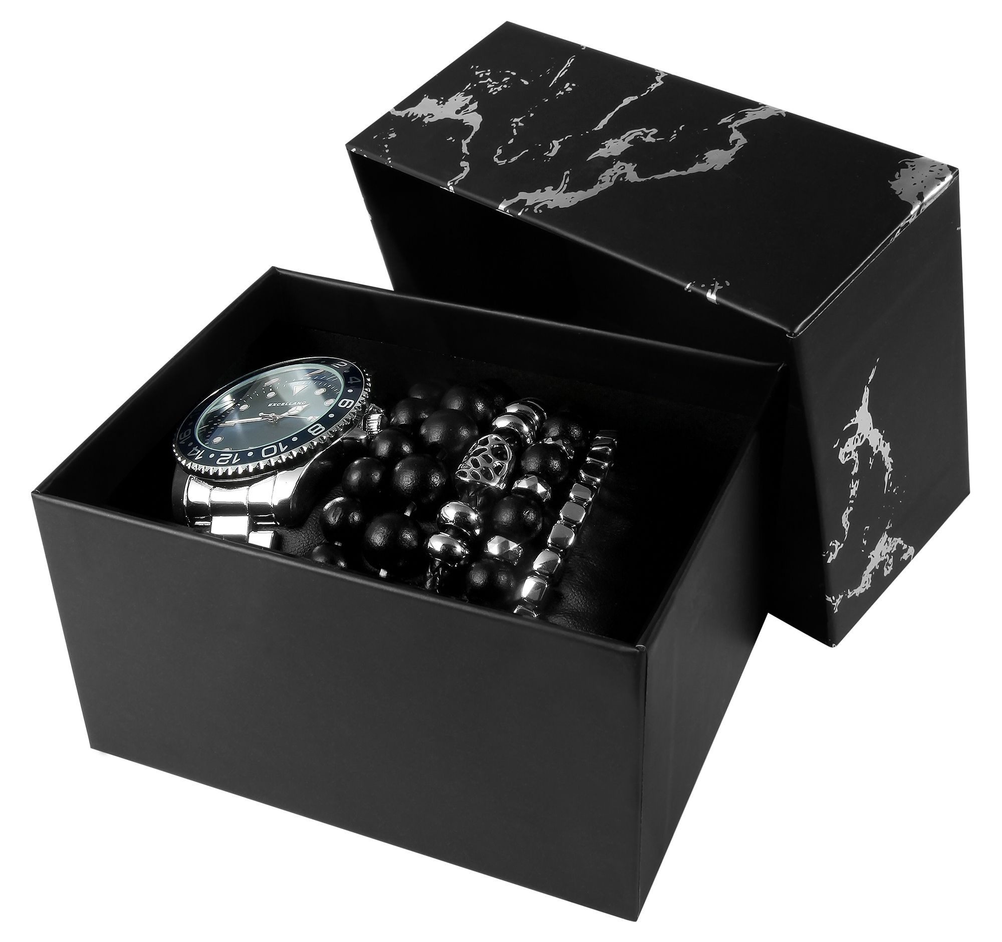 EXCELLANC Schmuckset 2800091 Excellanc Geschenkset Herrenarmbanduhr und fün günstig online kaufen