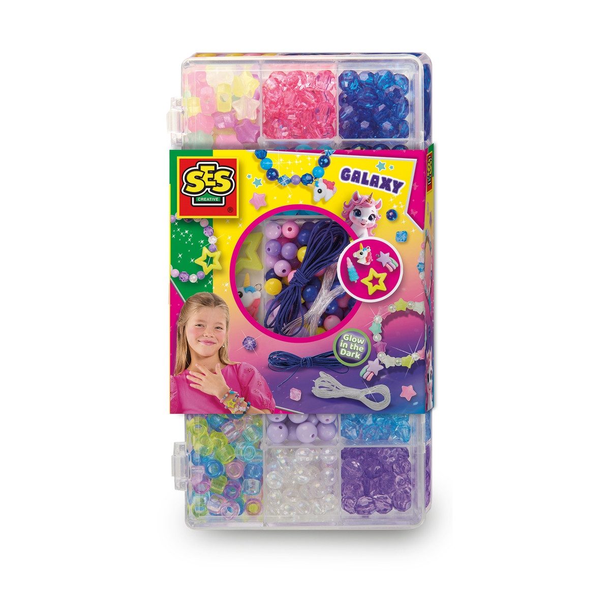 SES Creative Bilderrahmen zum Basteln SES CREATIVE Schmuckperlen-Set Galaxy