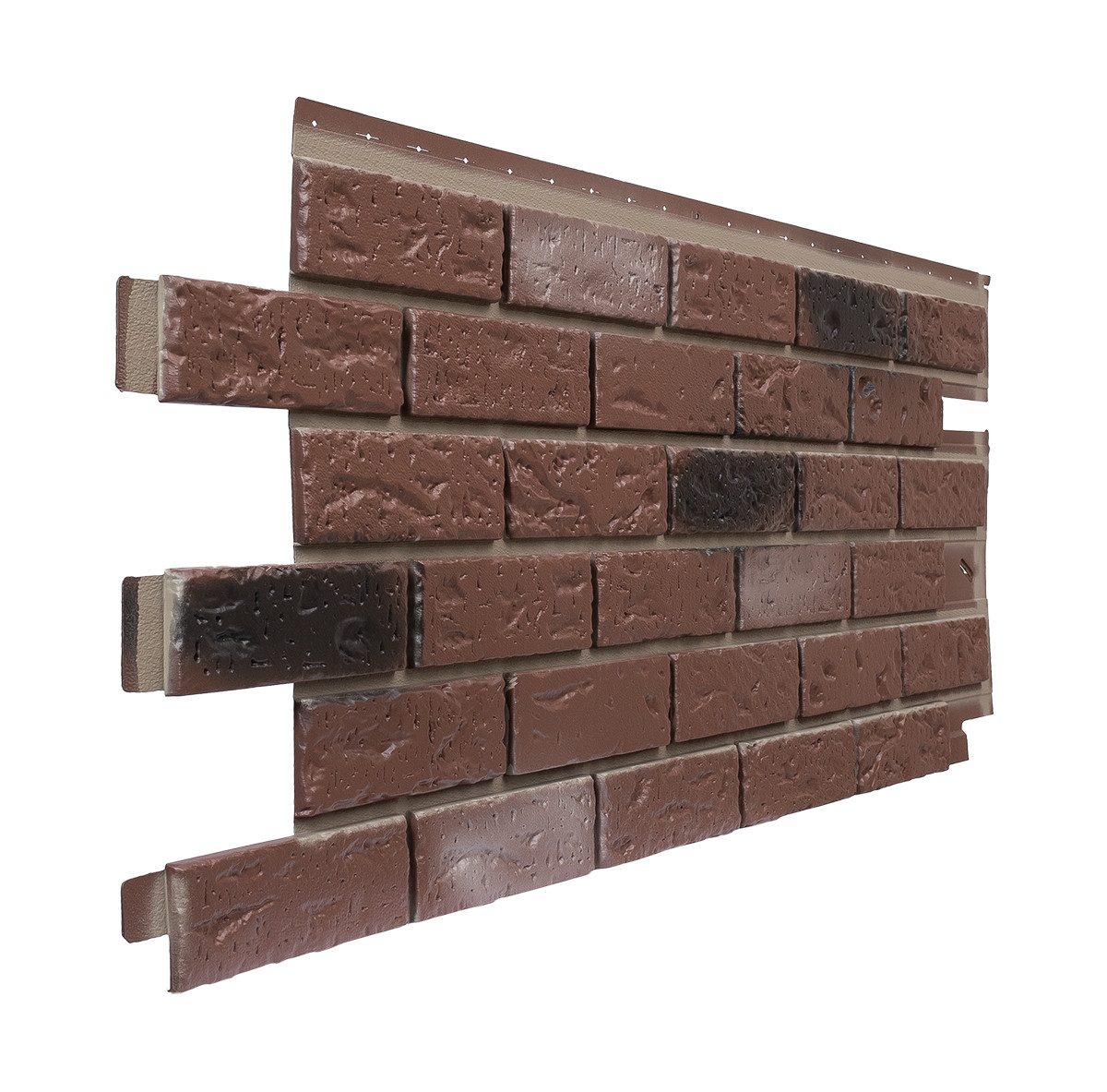 NOVIK Verkleidungspaneel NovikBrick HL Platte 122x47cm 9St. 4,65qm Klinker dunkelrot, BxL: 47,00x121,92 cm, 0,52 qm, (Karton mit 9 Platten, 4,27 qm) Wandverkleidung mit 3-D-Effekt, problemlose Montage, Natursteinoptik