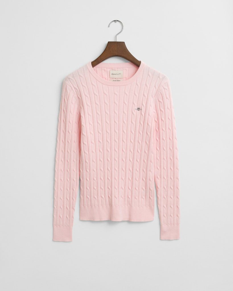 Strickpullover STRETCH COTTON CABLE C-NECK