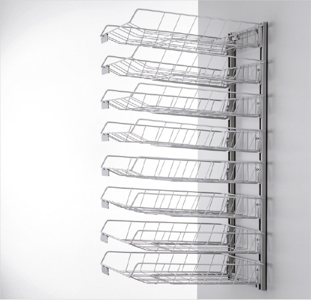 Briefablage Wandsortieranlage Sorter 1008 8 Körbe silbergrau