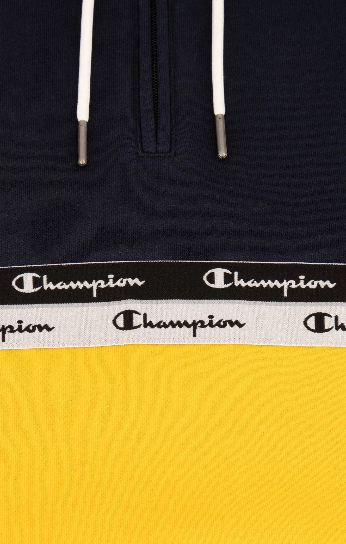 Champion Kapuzenpullover im Farbblockdesign mit doppelter Logopaspel gelb Herren