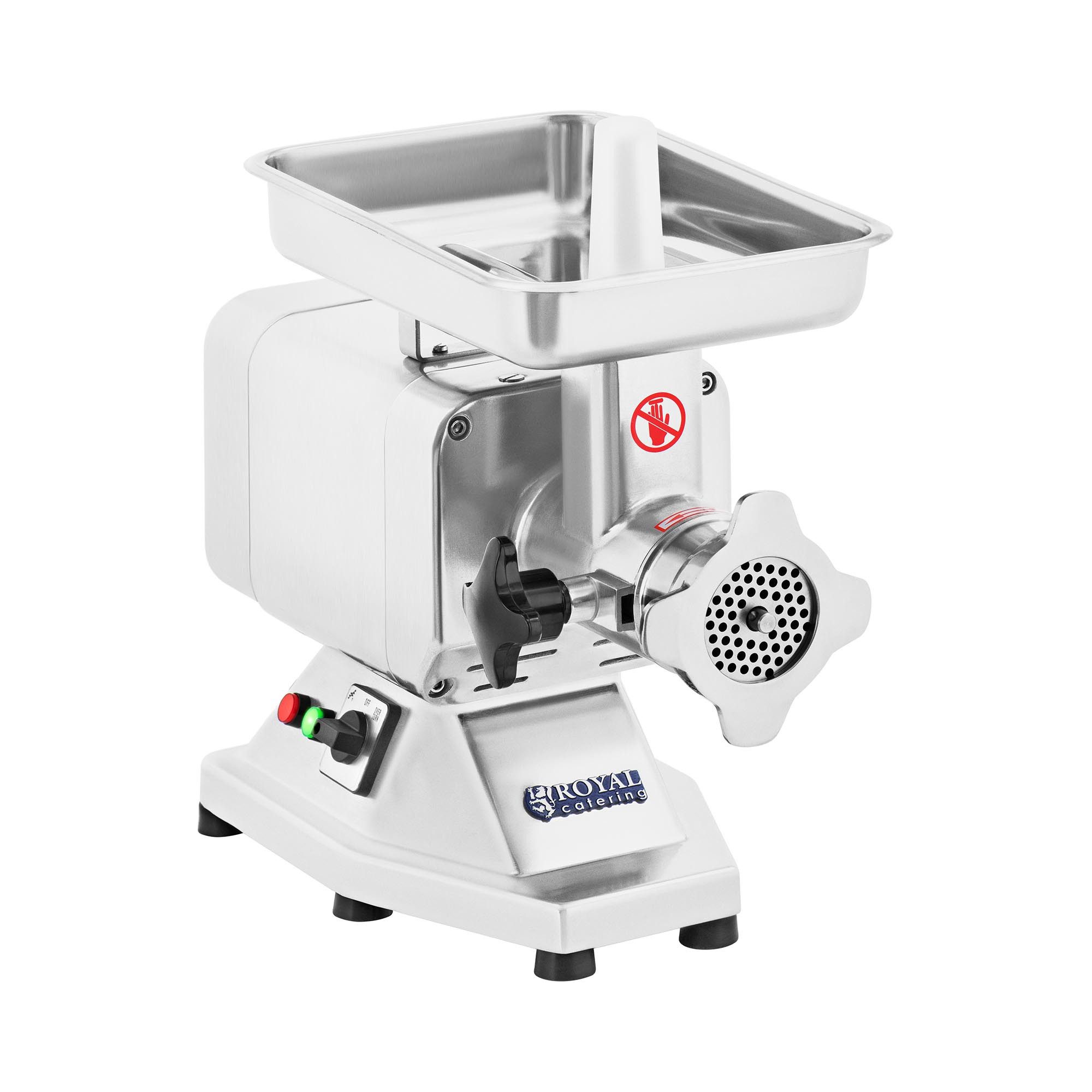 Royal Catering Fleischwolf 200 kg/h Edelstahl Messer Reverse-Funktion Elektrisch