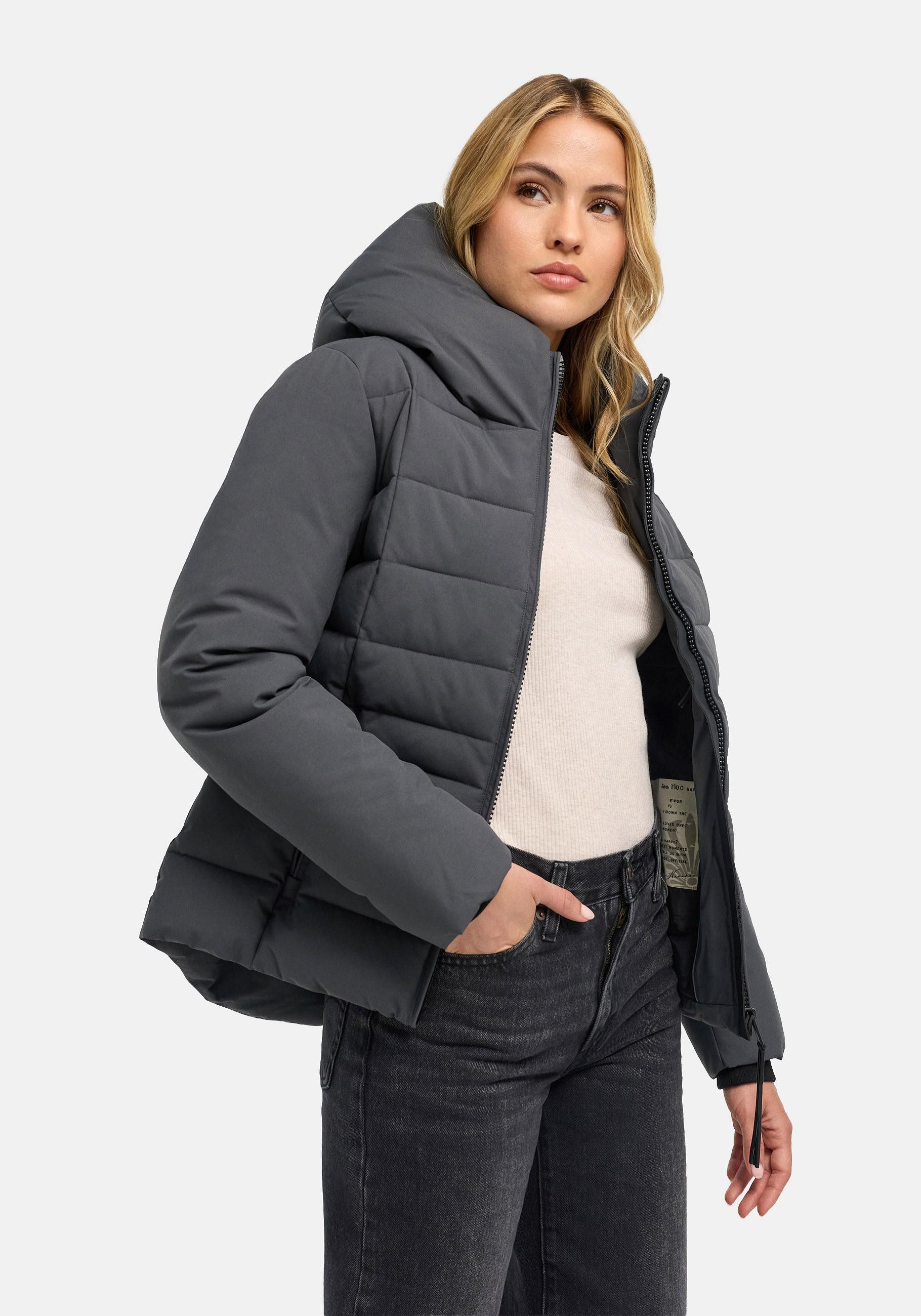 Navahoo Outdoorjacke Stepptänzchen XIV Warme Damen Steppjacke mit Kapuze