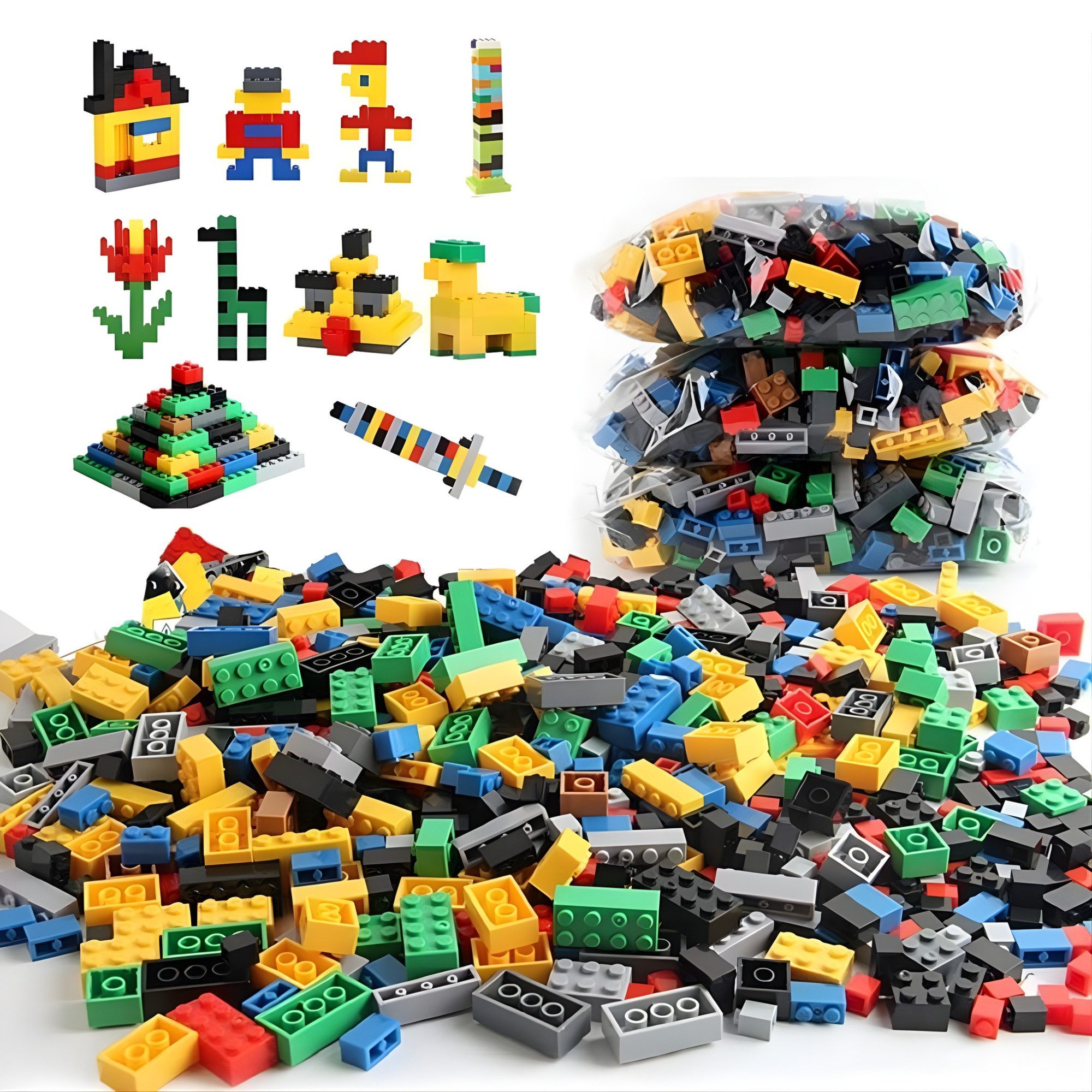 Athlix 1.000 Bausteine Set Klemmbausteine kompatibel mit Lego DIY Spielbaus günstig online kaufen