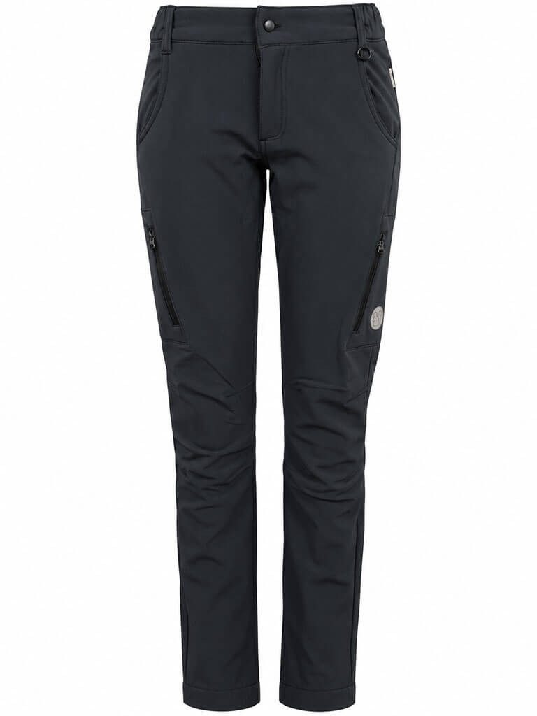 Baumfuchs Softshellhose Damen Outdoor-Hose 20867 - Wanderhose Trekkinghose Innen mit Fleece Elastischer Bund, Vorgeformte Knie, Verstellbarer Beinabschluss