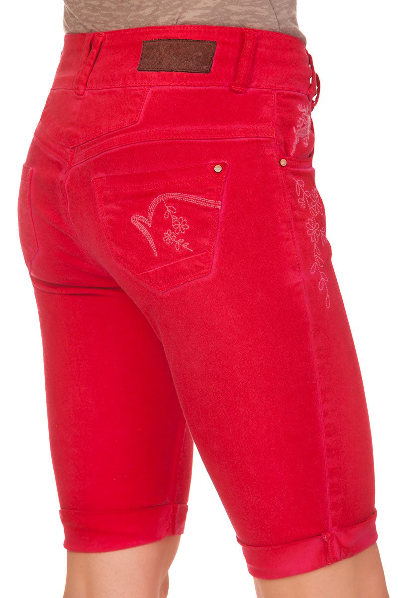 Hangowear Trachtenjeans Trachtenjeans Damen - CHARLY - hellgrün, rot