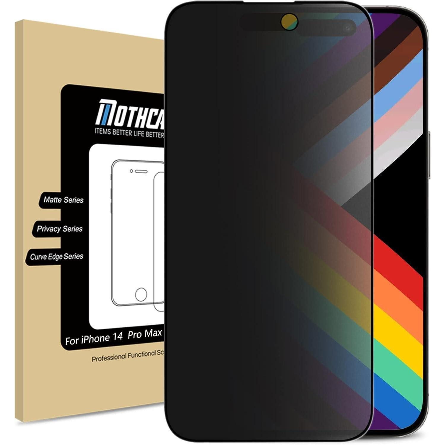 Displayschutzglas Sichtschutzfolie iPhone 14 Pro Max Matt Privacy Panzer Glas Anti-Spy