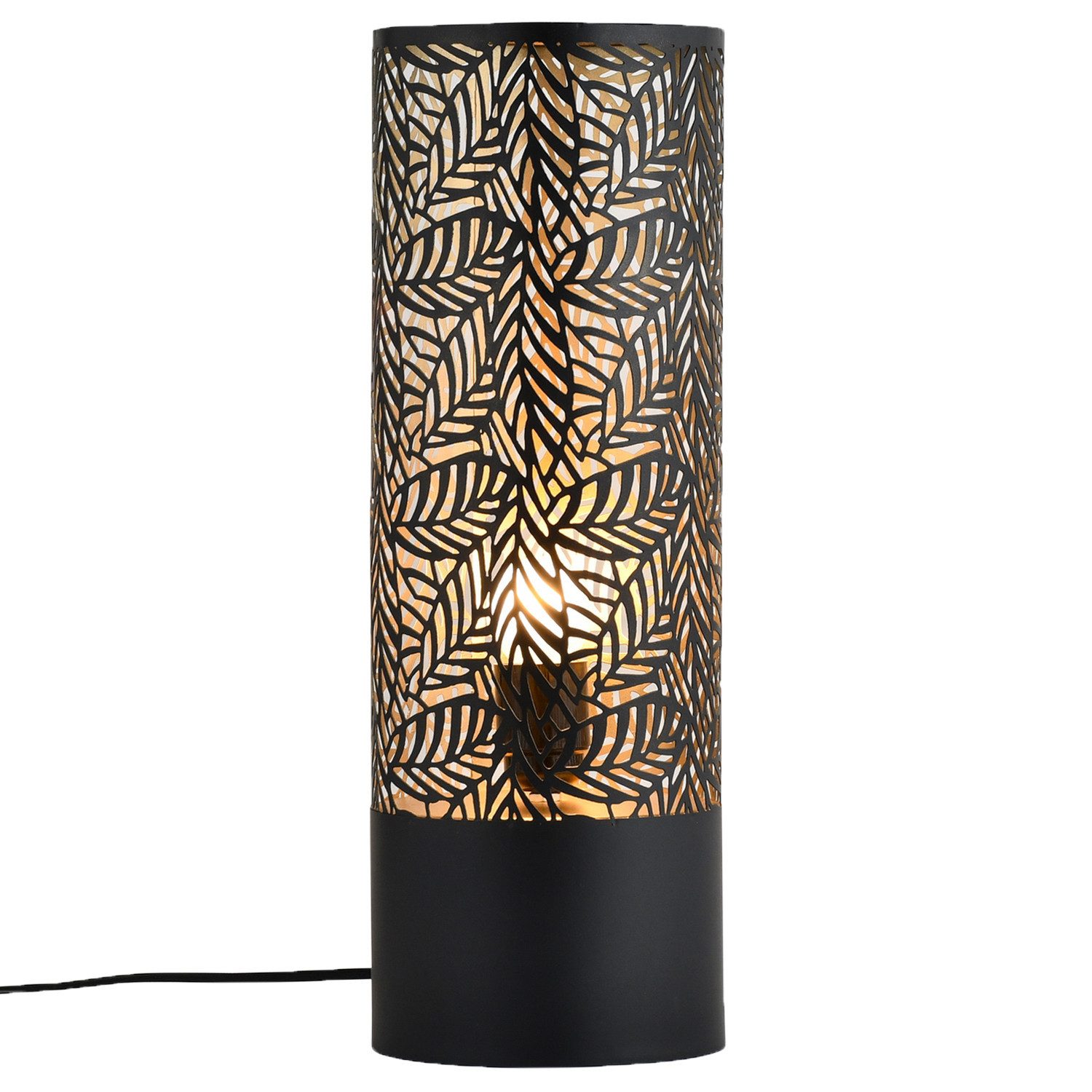 Marrakesch Orient & Mediterran Interior Nachttischlampe Skandinavische Deko Tischlampe Nachttischlampe Verdure Gross Schwarz, E27
