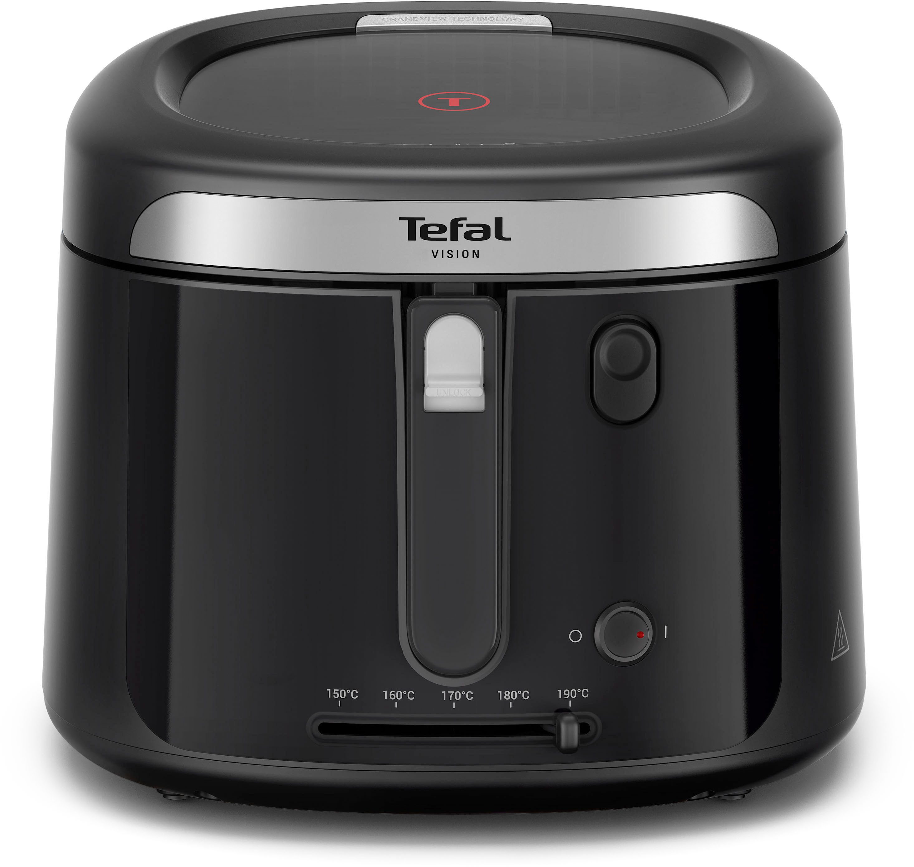 Tefal Fritteuse Vision, 1,2kg Fassungsvermögen, bis zu 4 Portionen, ideal für Familien, 1900 W, extragroßes Sichtfenster für bessere Sicht, einfache Reinigung, FF2528