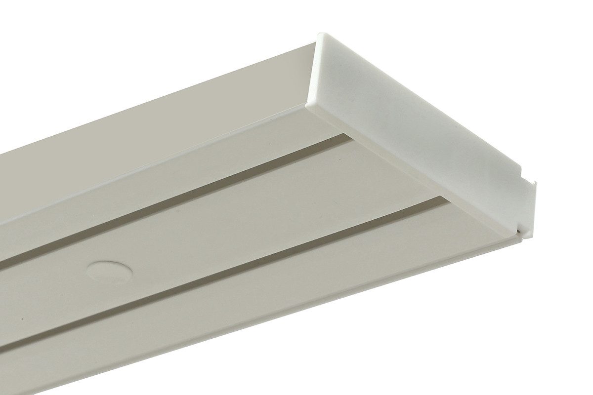 Gardineum Gardinenschiene Gardineum 2-lfg. Kunststoffschiene mit Zubehör, a günstig online kaufen