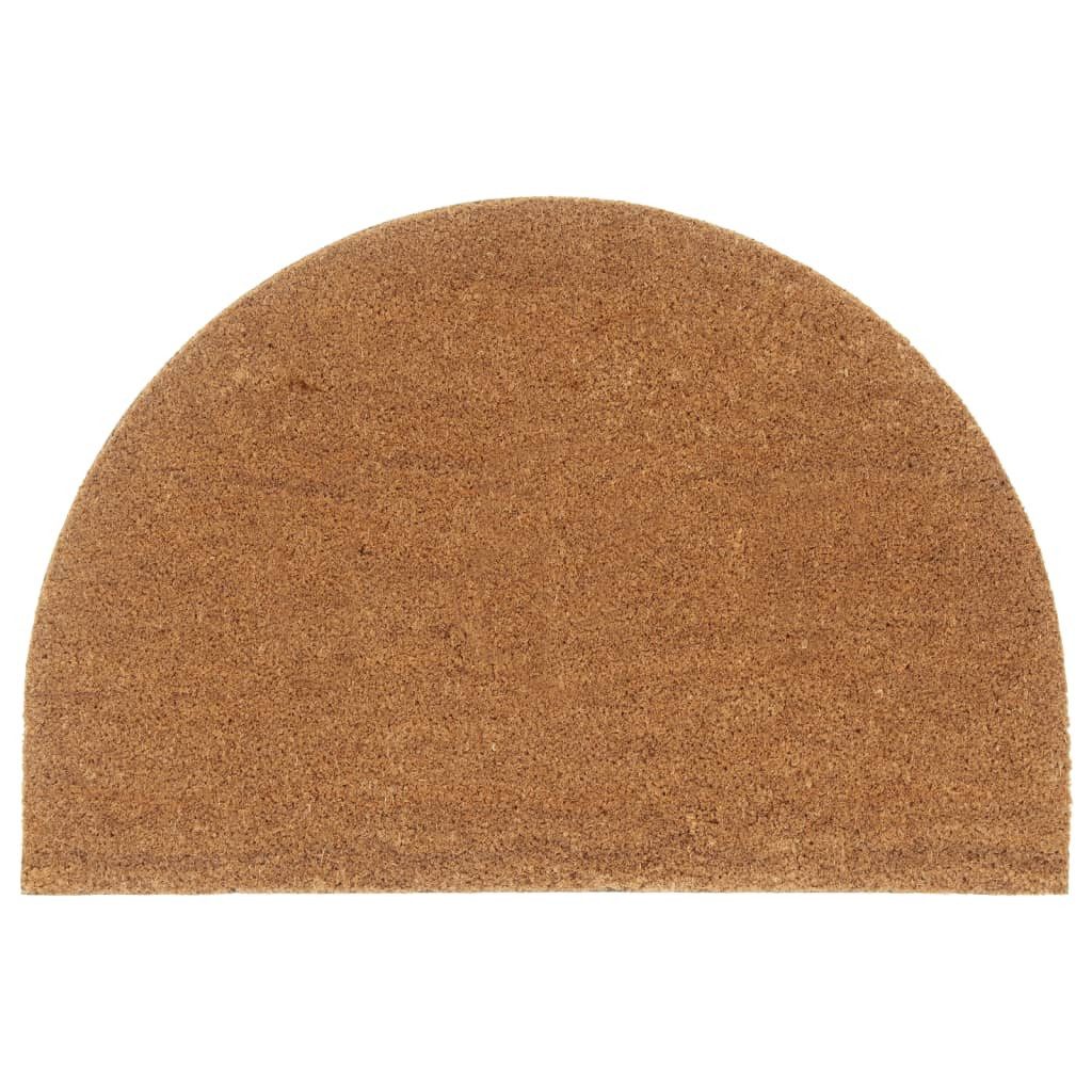 vidaXL Fußmatte 60 x 90 cm Fußmatte Natur Halbrund 60x90 cm Kokosfaser Getuftet Abtret, Rechteck, Höhe: 1 mm