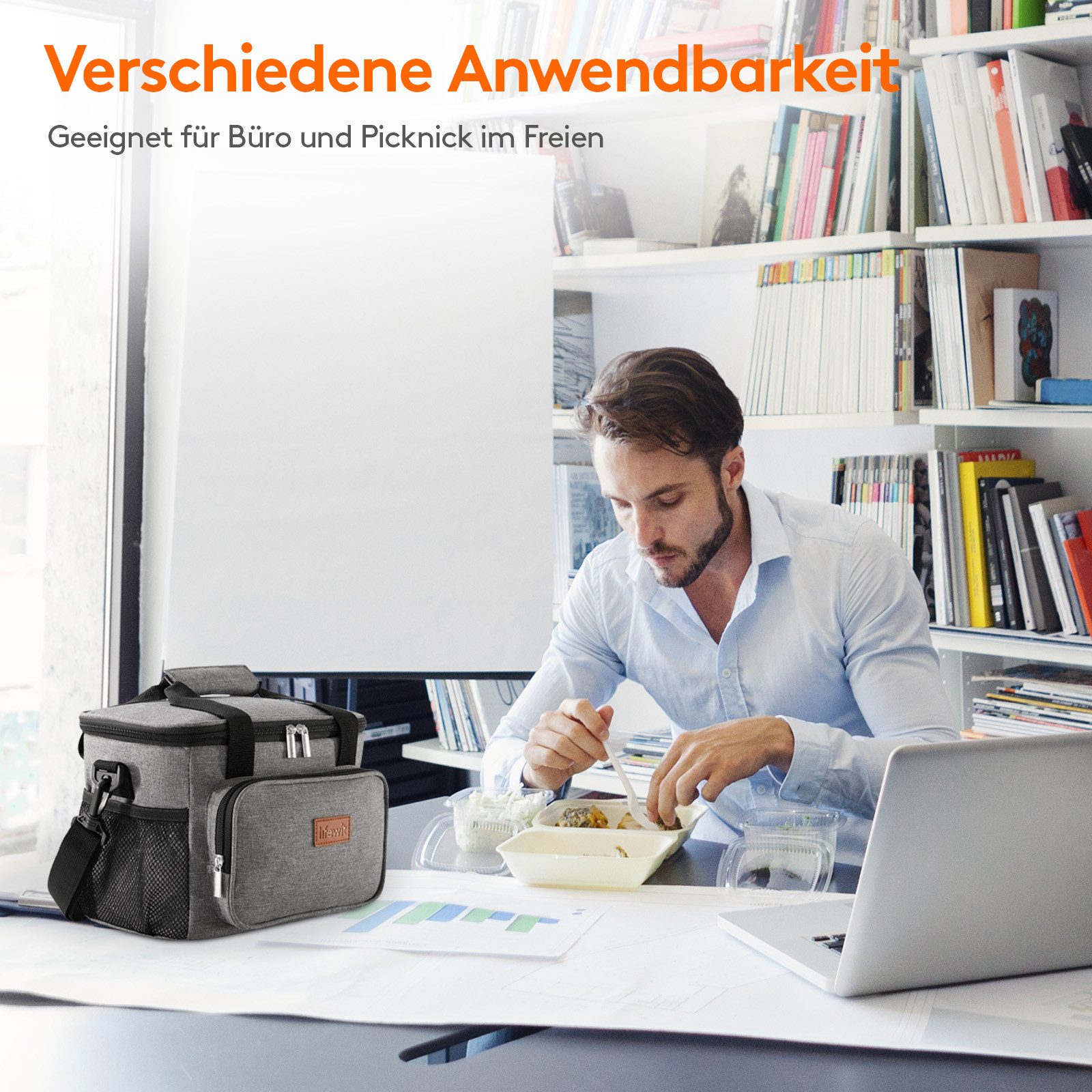 Lifewit Picknicktasche Kleine isolierte faltbare Kühltasche wasserdicht für Lunch und Strand.