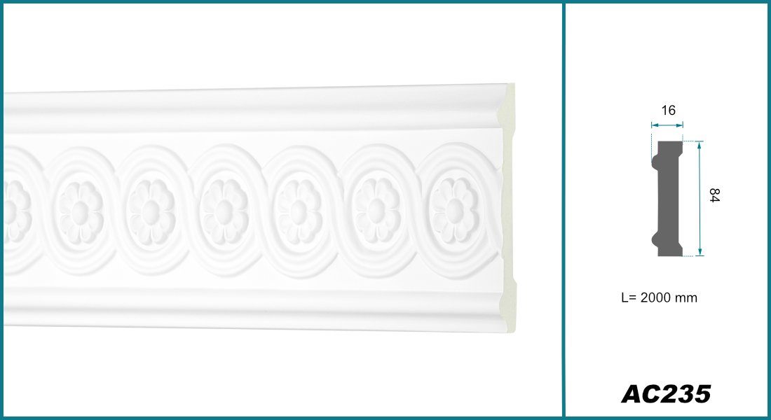 Hexim Perfect Stuckleiste AC 235, Flachprofile günstig online kaufen