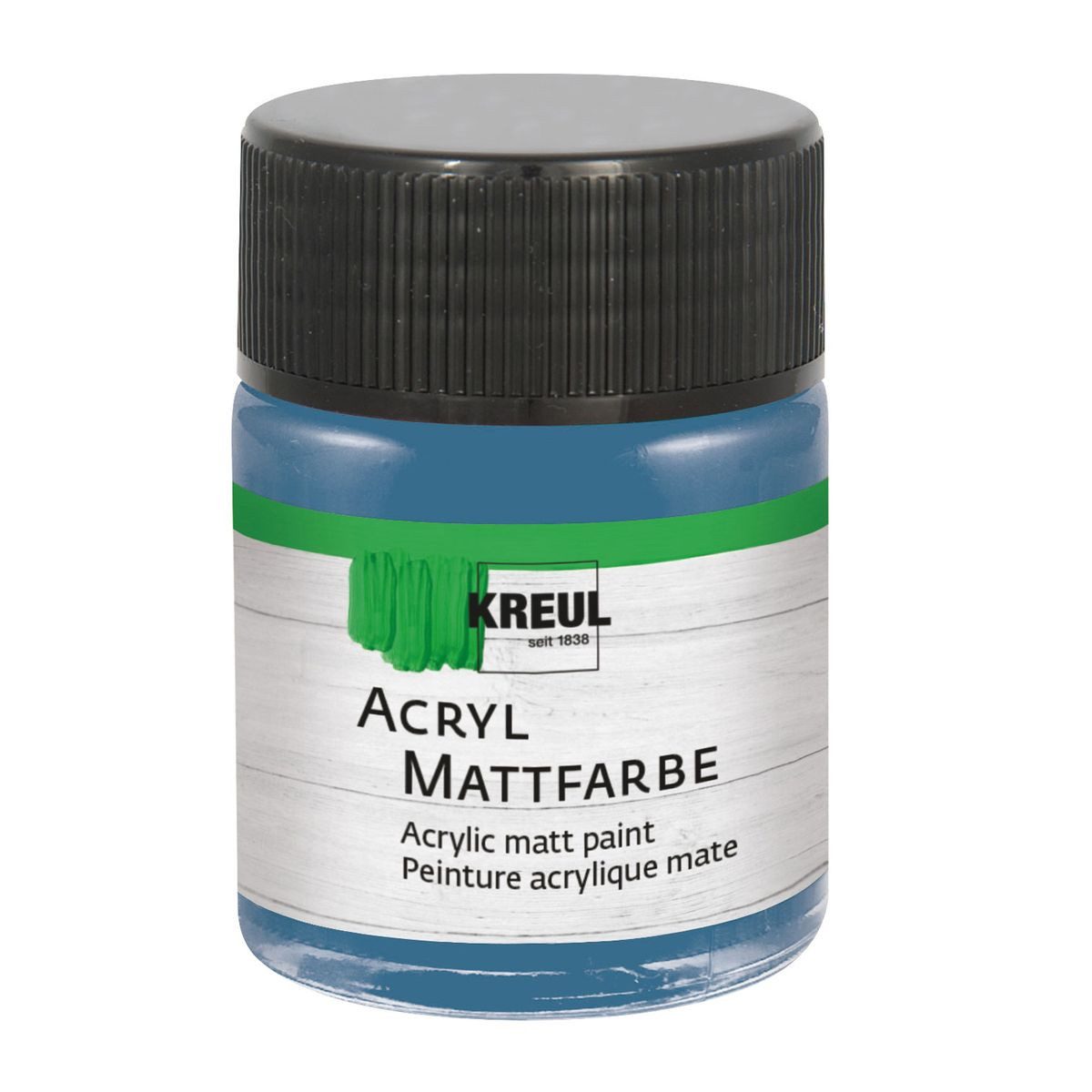 C. KREUL Acrylfarbe KREUL Acryl Mattfarbe stahlblau 50ml Glas