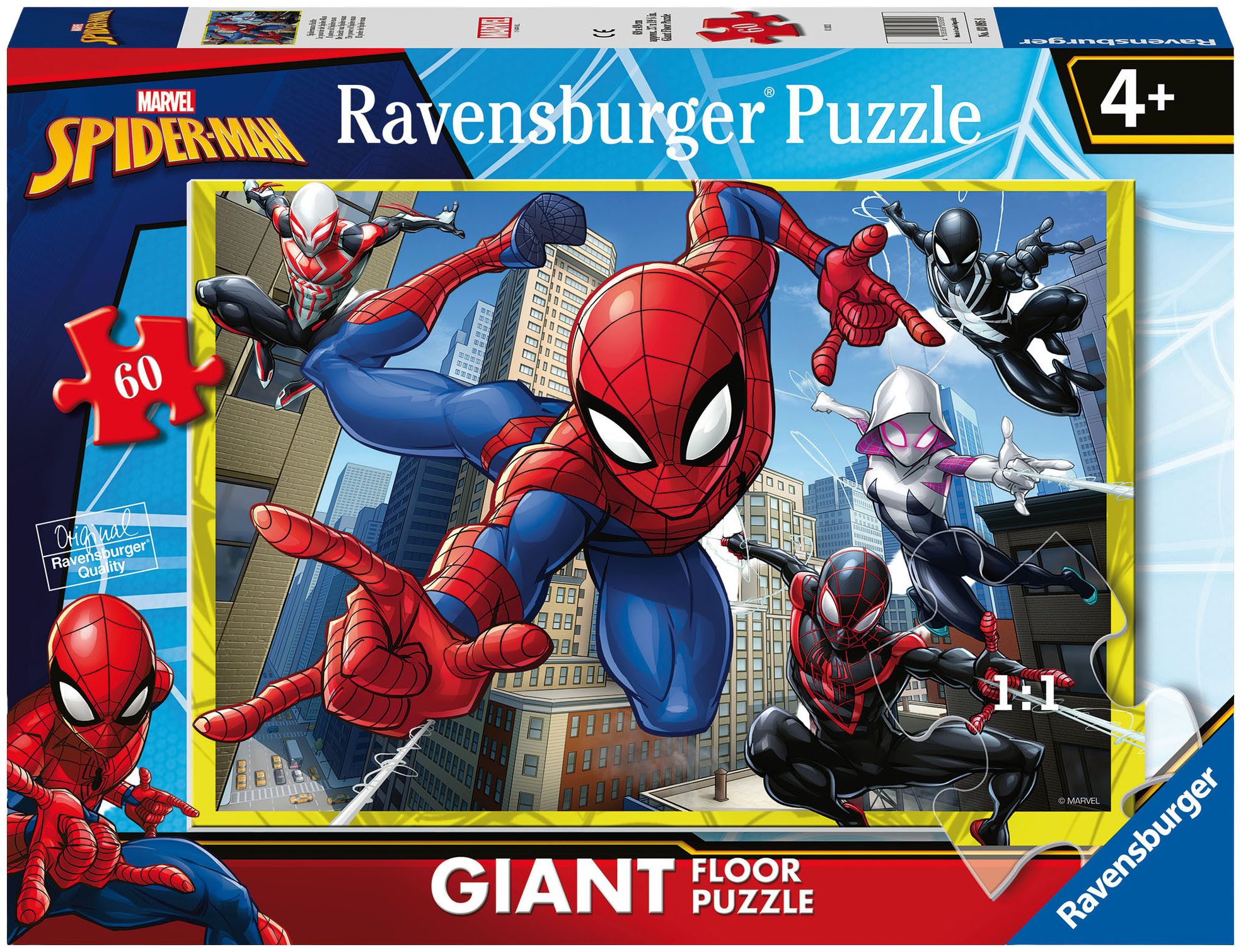 Ravensburger Puzzle Spidermans Kräfte, 60 Puzzleteile, Made in Europe